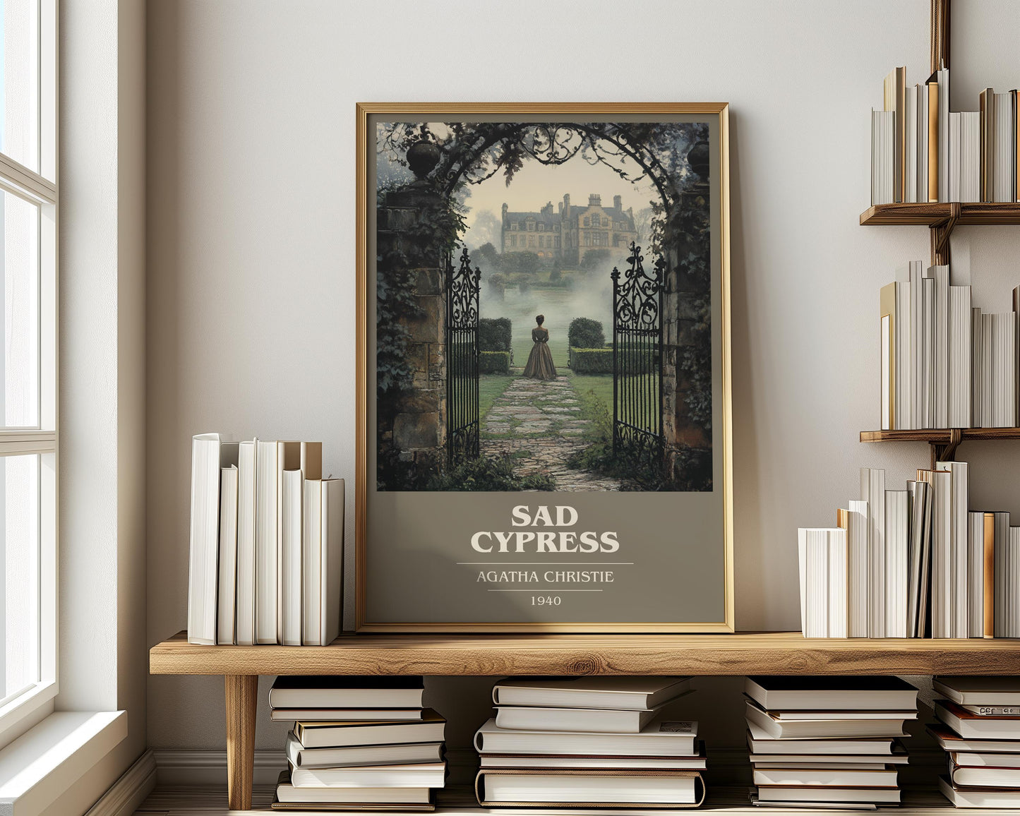 Sad Cypress by Agatha Christie | Book Poster | Literary Art Gift For Book Lover | Novel Inspired Wall Art | Free Delivery