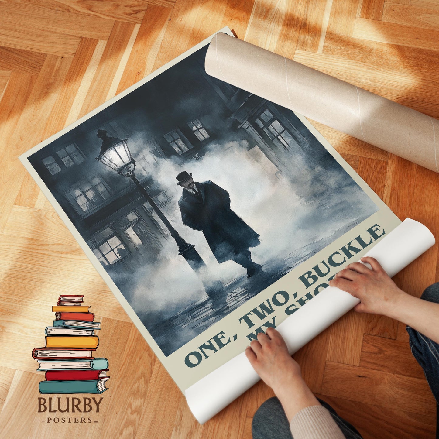 One, Two, Buckle My Shoe by Agatha Christie Descriptive Poster Print. Free Delivery Wall Art Author & Blurb Book Artwork Novel