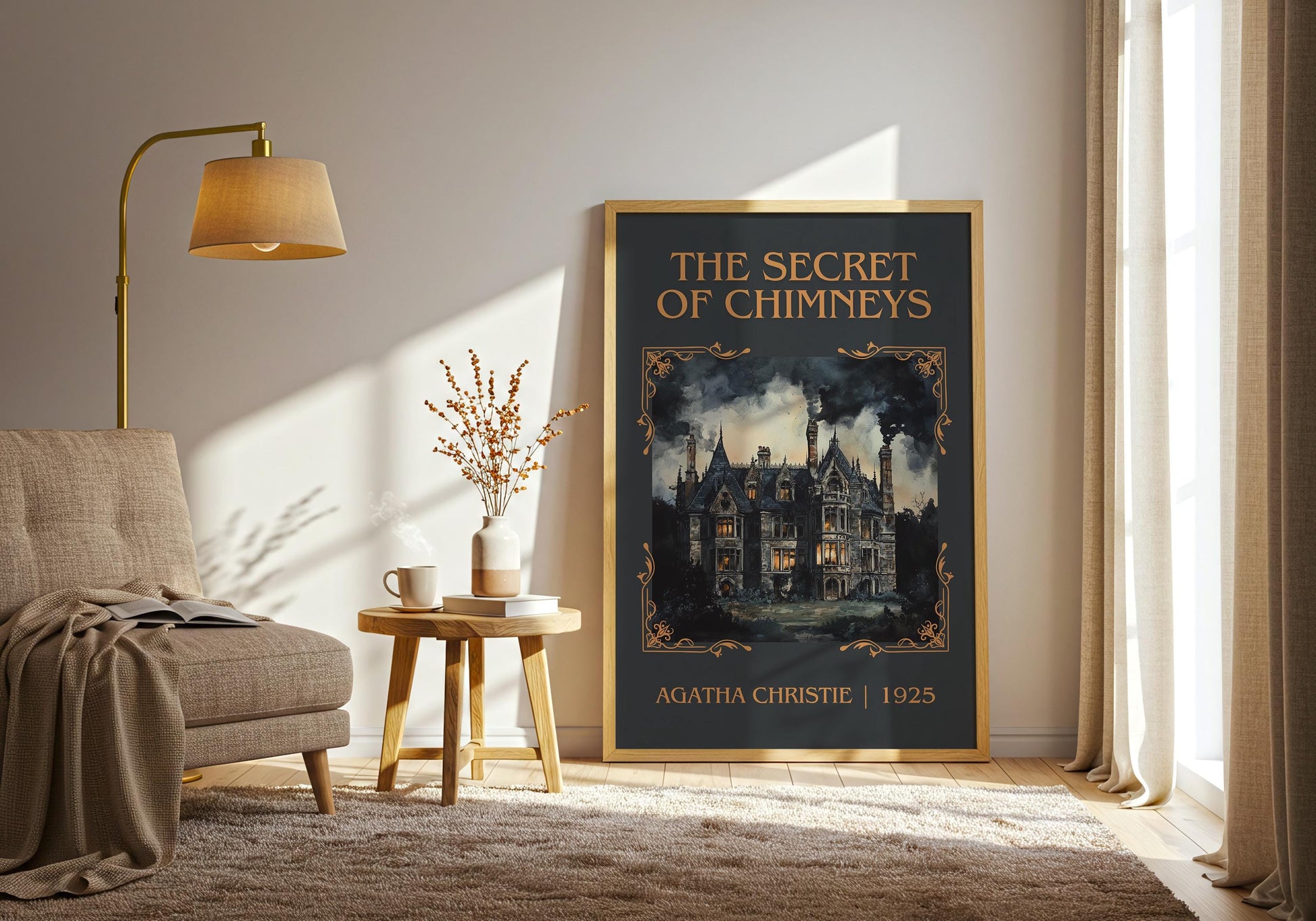 The Secret Of Chimneys by Agatha Christie | Descriptive Book Poster | Minimalist