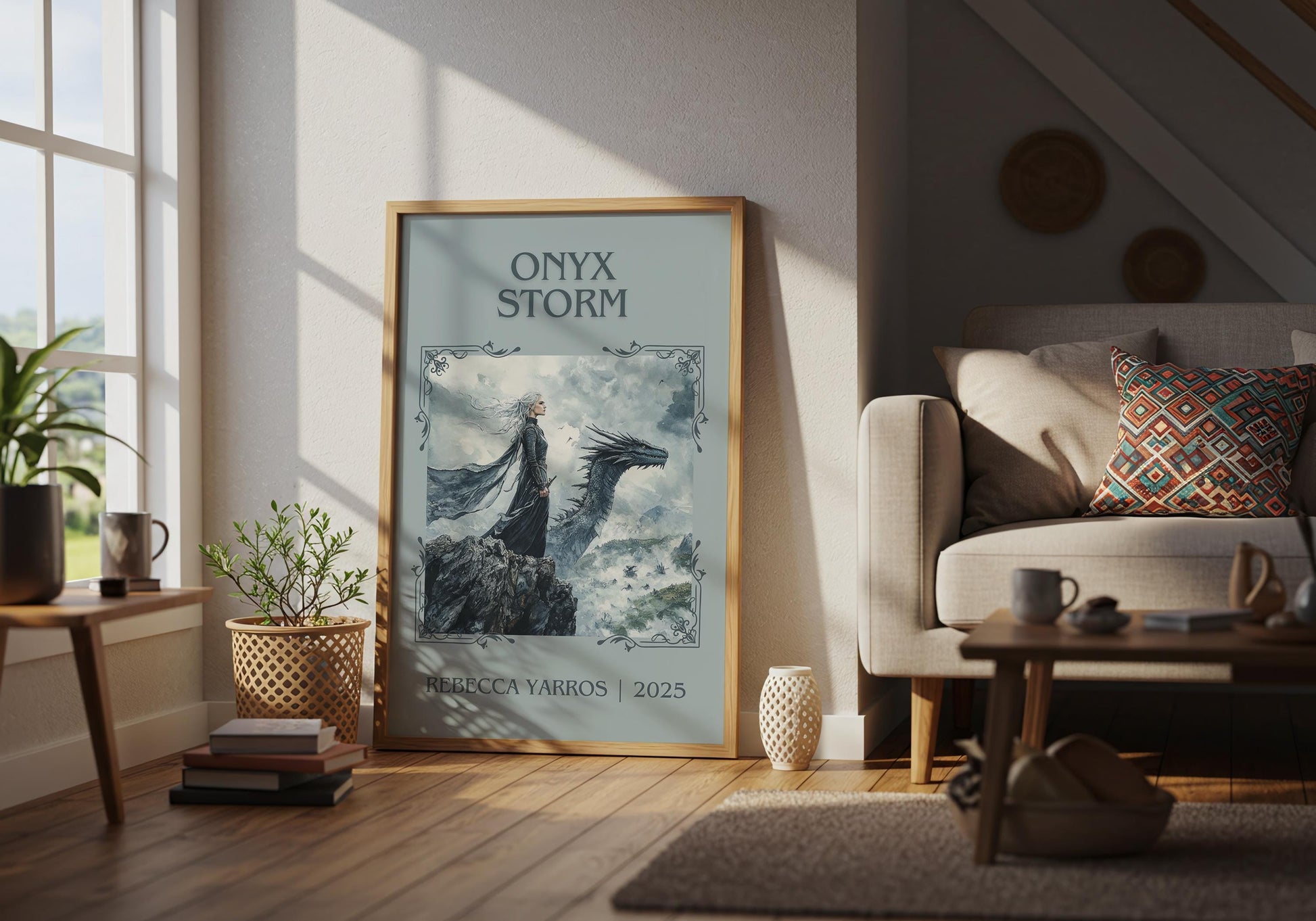 Onyx Storm by Rebecca Yarros | Descriptive Book Poster | Minimalist
