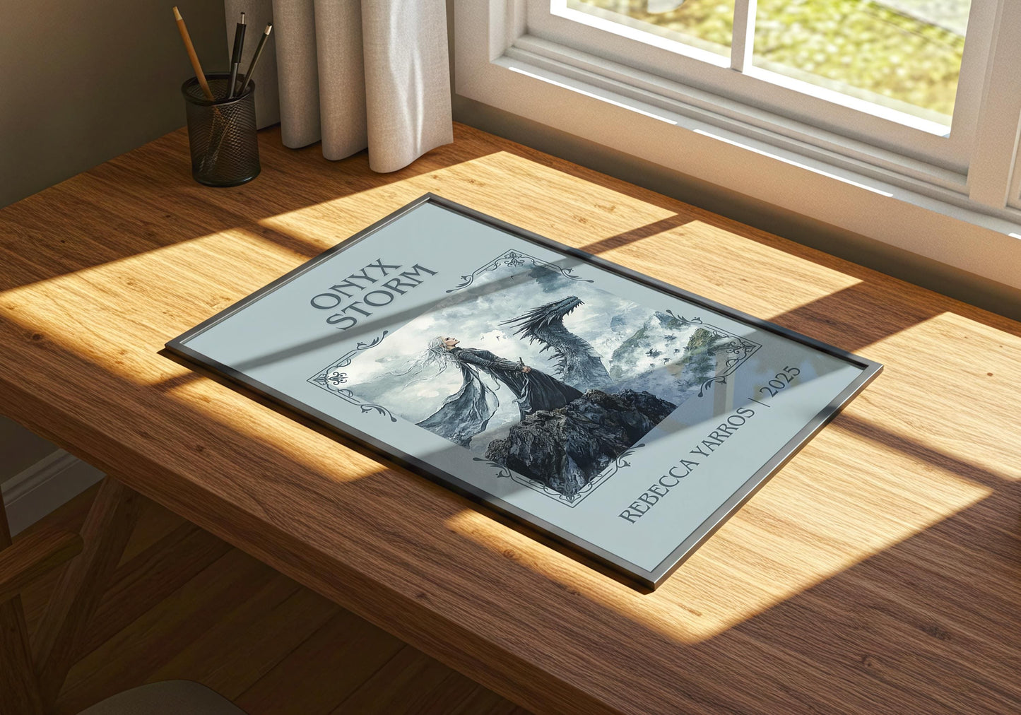 Onyx Storm by Rebecca Yarros | Descriptive Book Poster | Minimalist