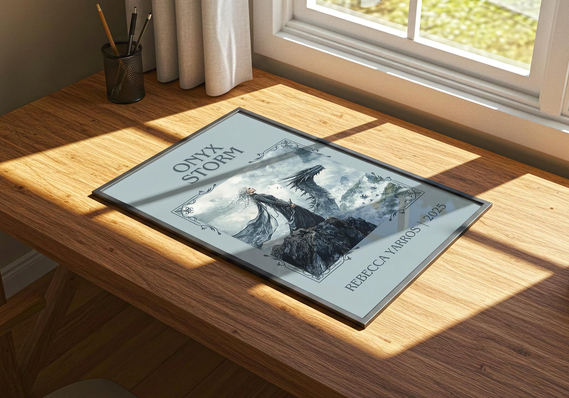 Onyx Storm by Rebecca Yarros | Descriptive Book Poster | Minimalist