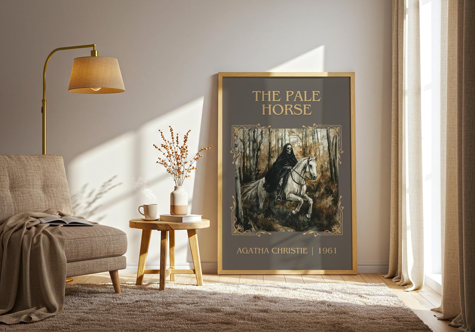 The Pale Horse by Agatha Christie | Descriptive Book Poster | Minimalist