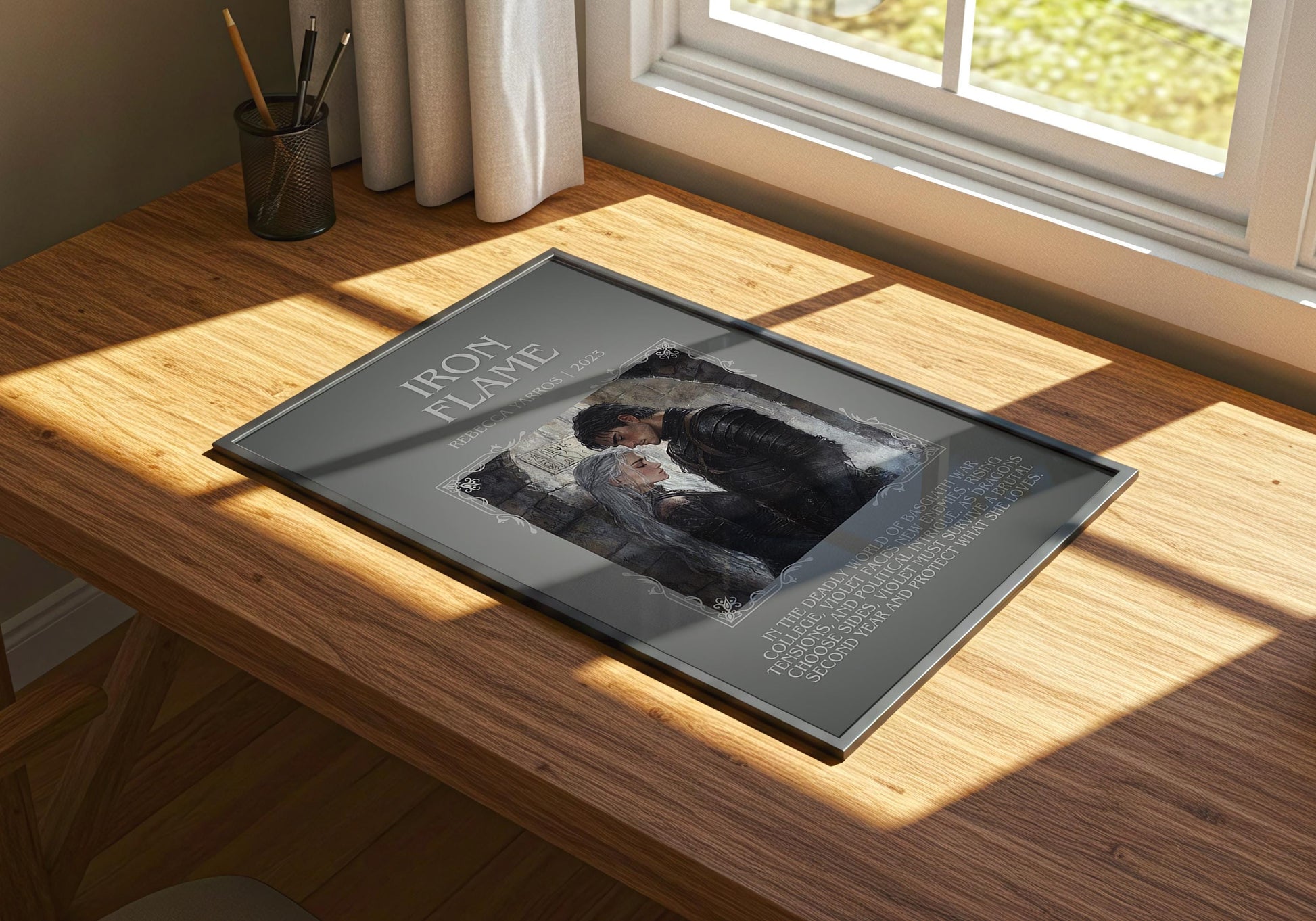 Iron Flame by Rebecca Yarros | Descriptive Book Poster | Blurby