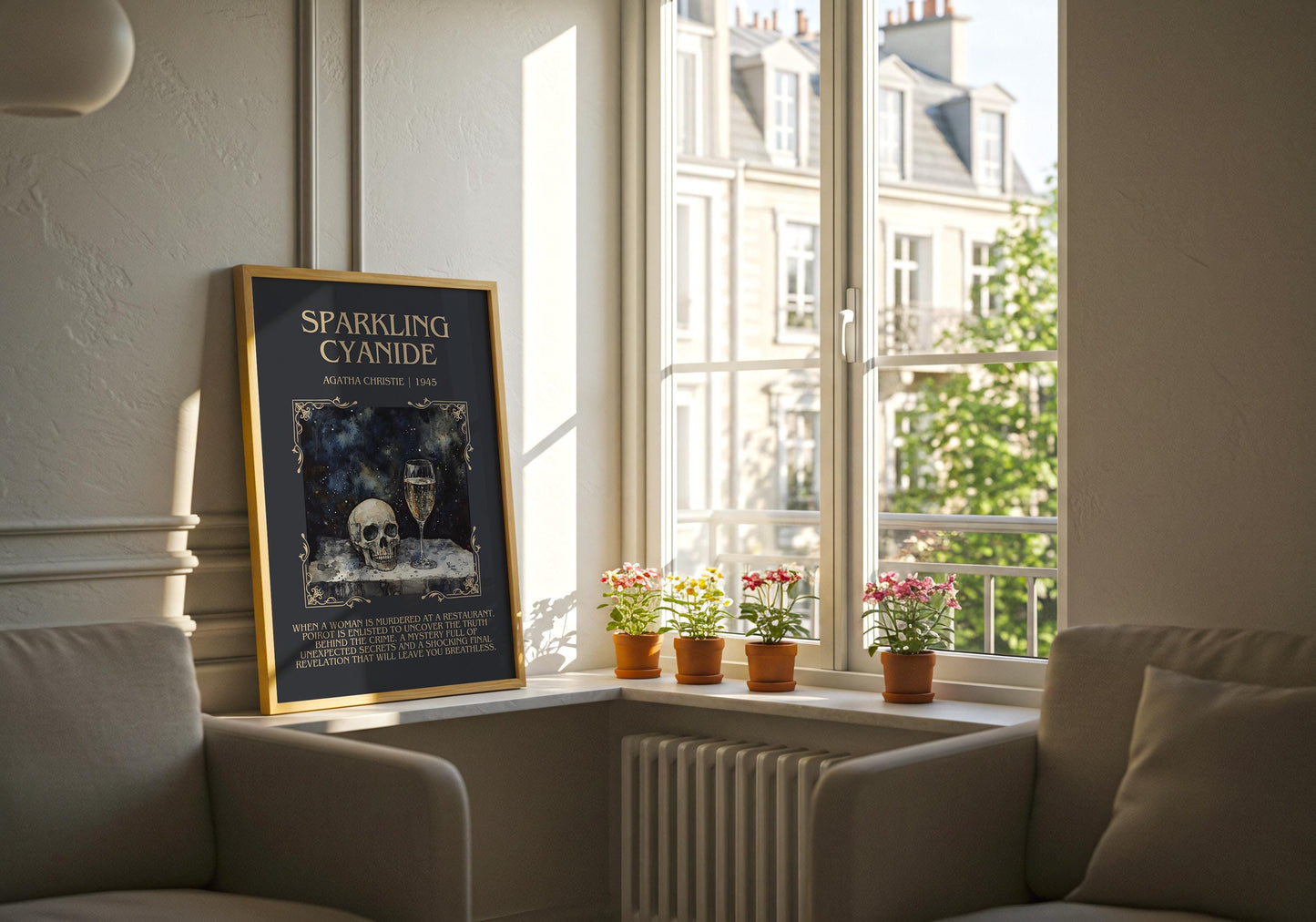 Sparkling Cyanide by Agatha Christie | Descriptive Book Poster | Blurby