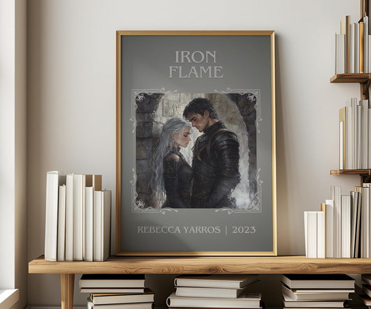 Iron Flame by Rebecca Yarros | Descriptive Book Poster | Minimalist
