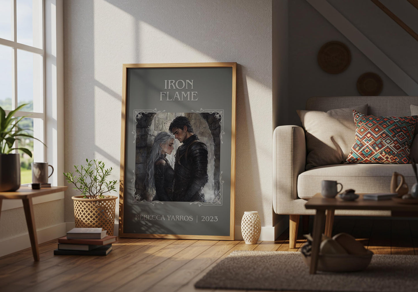 Iron Flame by Rebecca Yarros | Descriptive Book Poster | Minimalist