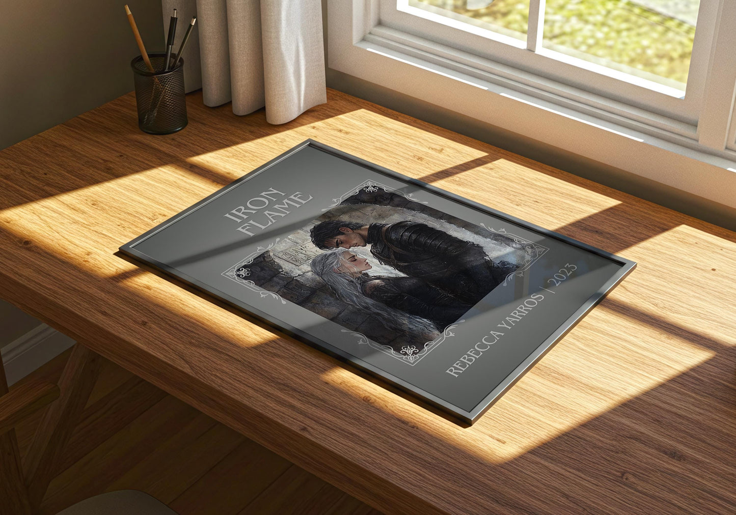 Iron Flame by Rebecca Yarros | Descriptive Book Poster | Minimalist