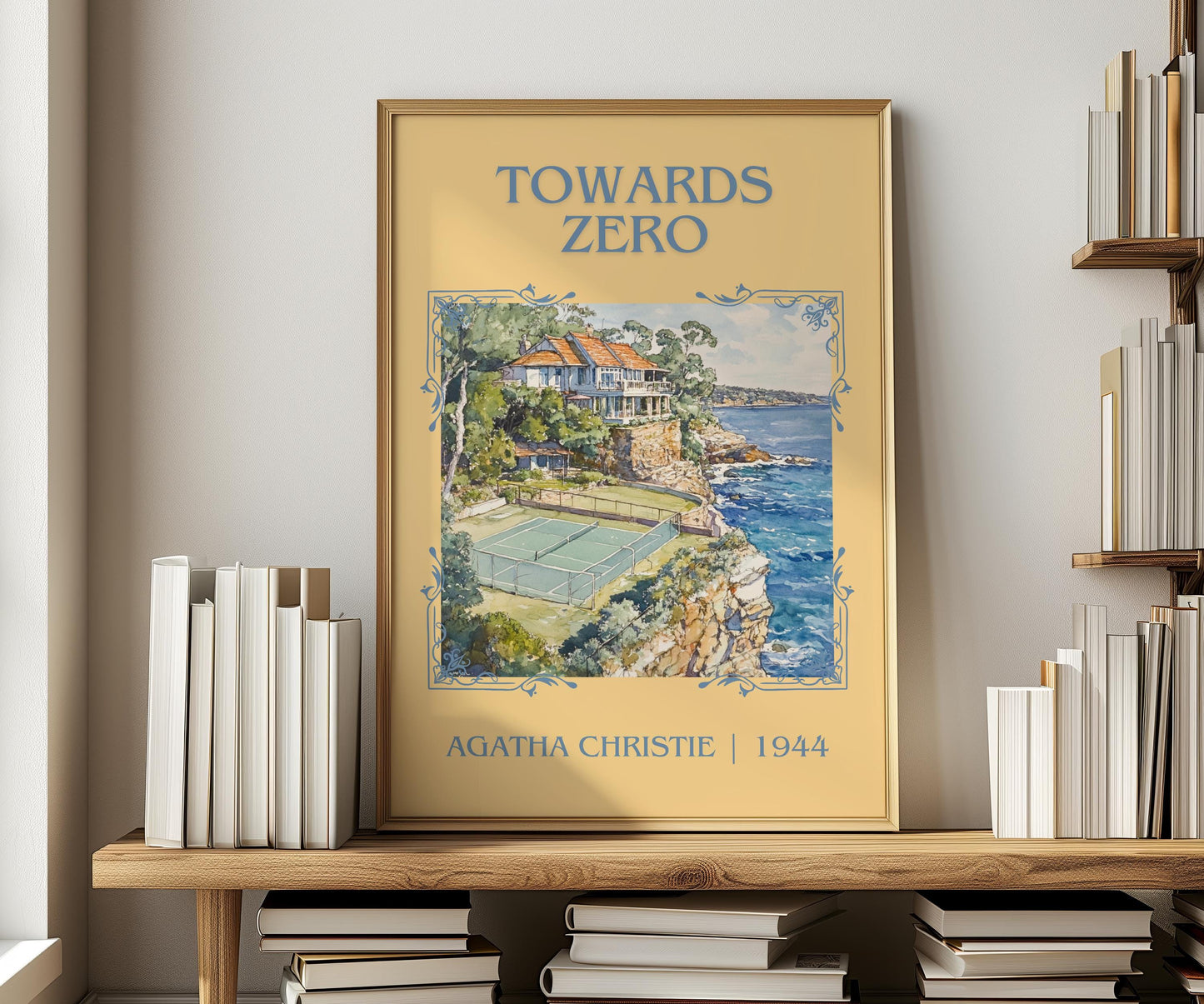 Towards Zero by Agatha Christie | Descriptive Book Poster | Minimalist