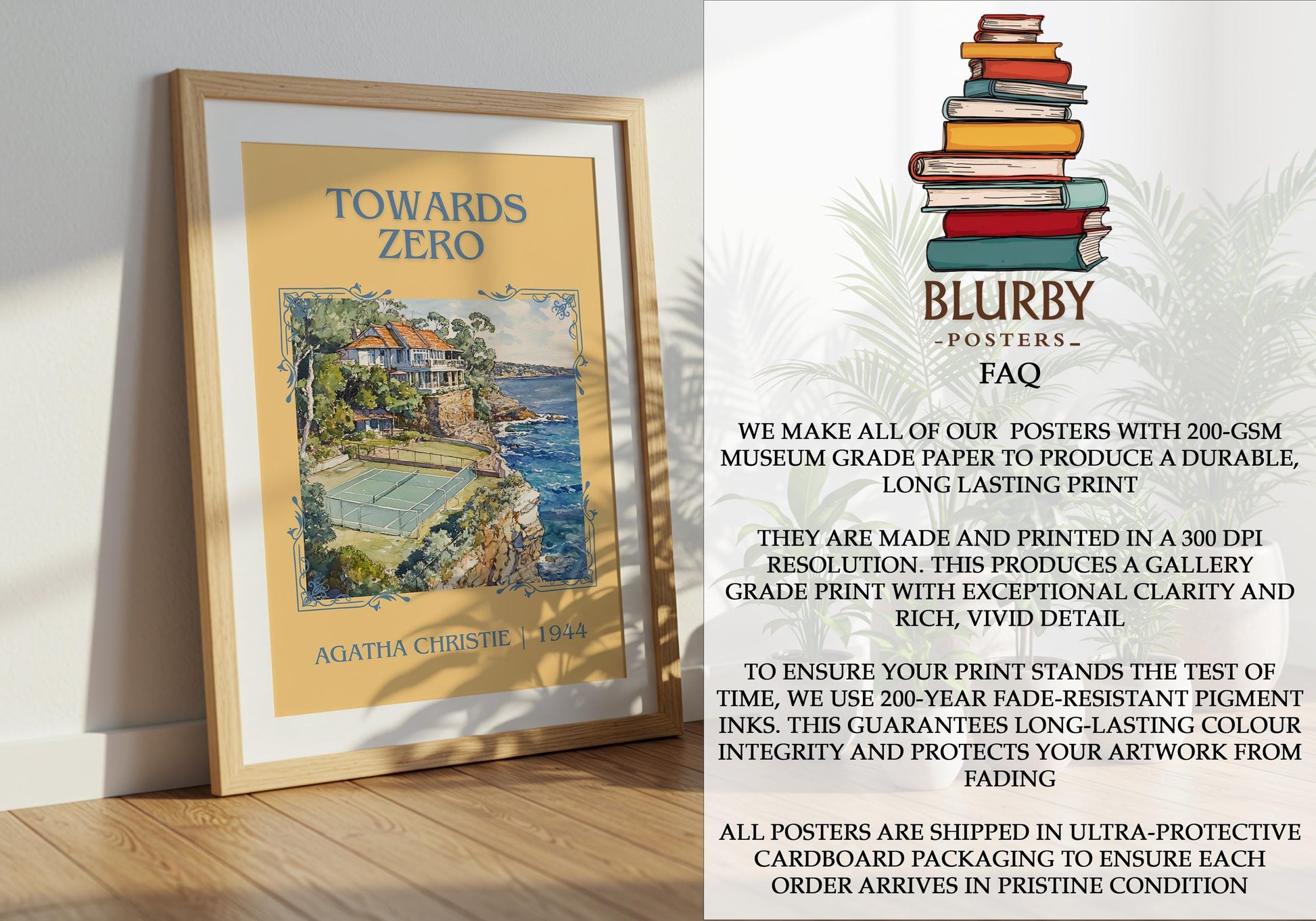 Towards Zero by Agatha Christie | Descriptive Book Poster | Minimalist