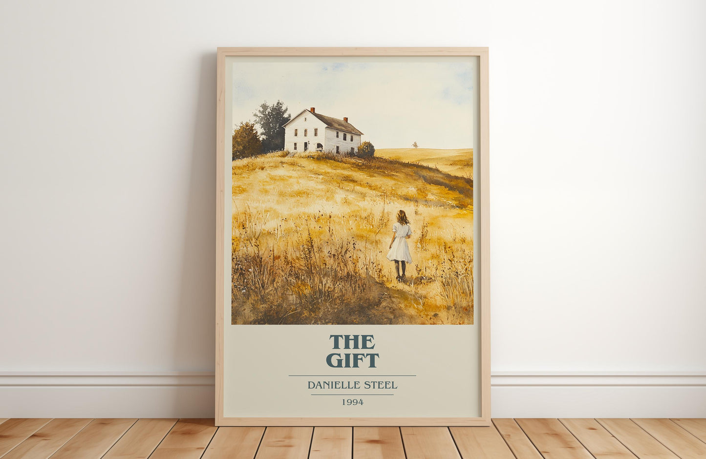 The Gift book cover poster colour and style options – Danielle Steel book art