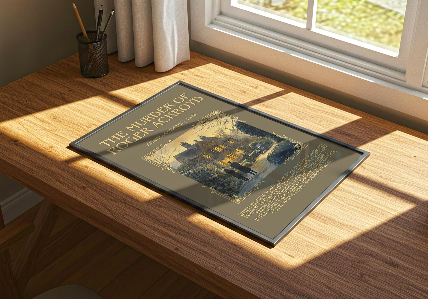 The Murder Of Roger Ackroyd by Agatha Christie | Descriptive Book Poster | Blurby