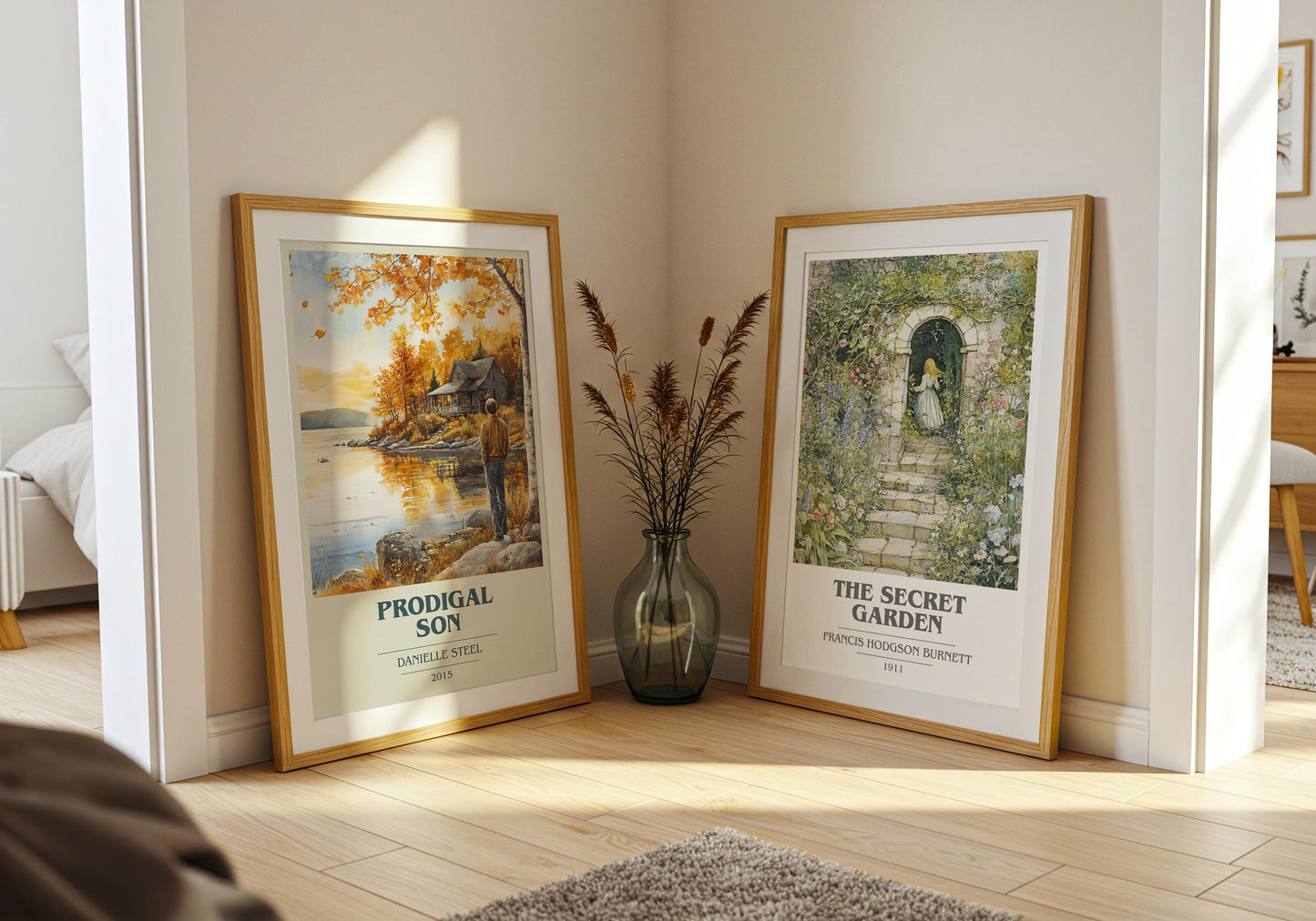 Prodigal Son book cover poster paired in gallery wall – literary art prints