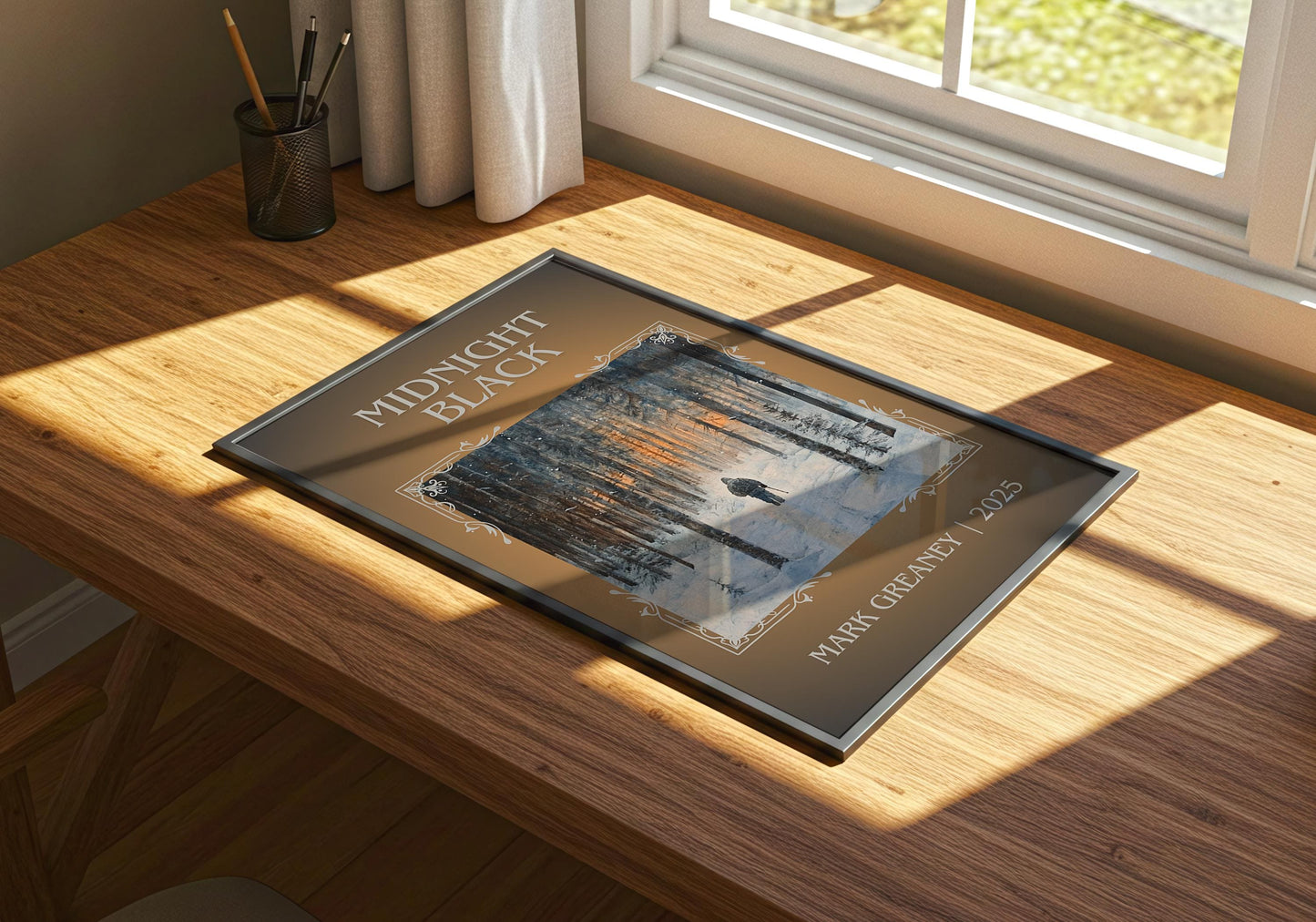 Midnight Black by Mark Greaney | Descriptive Book Poster | Minimalist