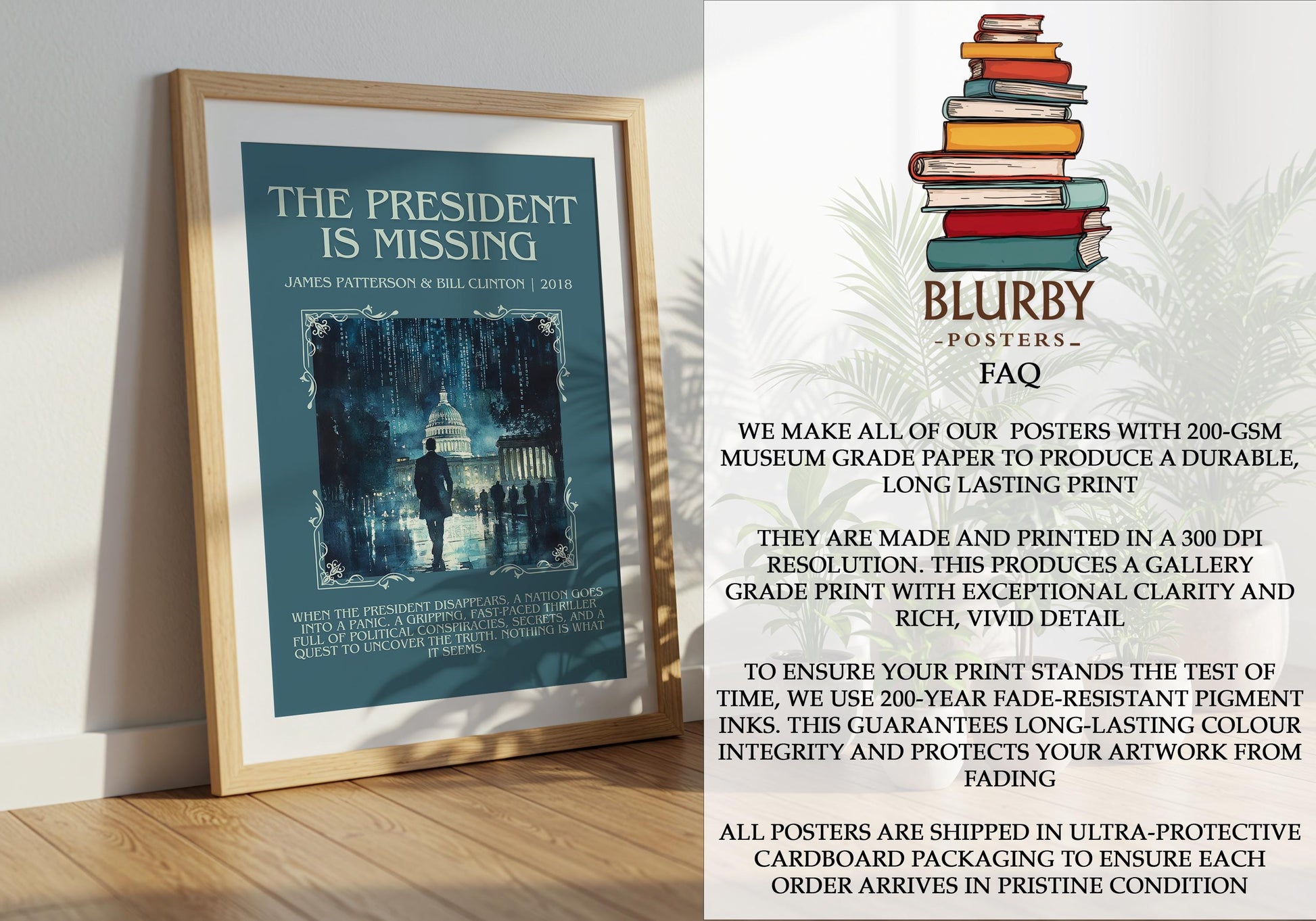 The President Is Missing by James Patterson | Descriptive Book Poster | Blurby