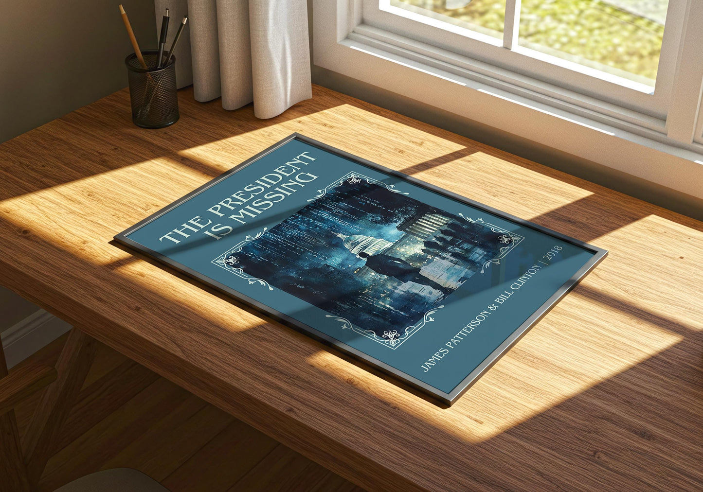 The President Is Missing by James Patterson | Descriptive Book Poster | Minimalist