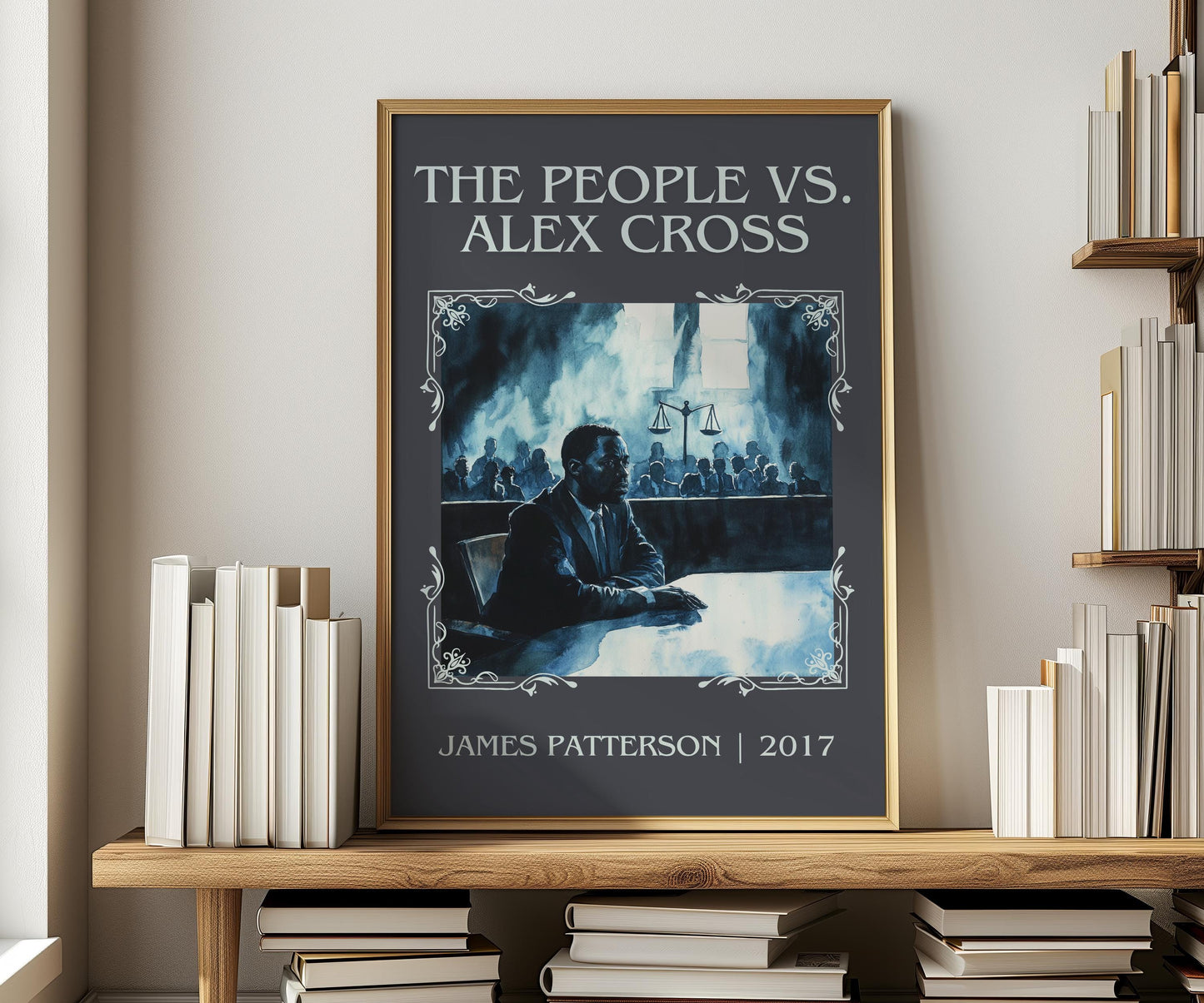 The People vs Alex Cross by James Patterson | Descriptive Book Poster | Minimalist