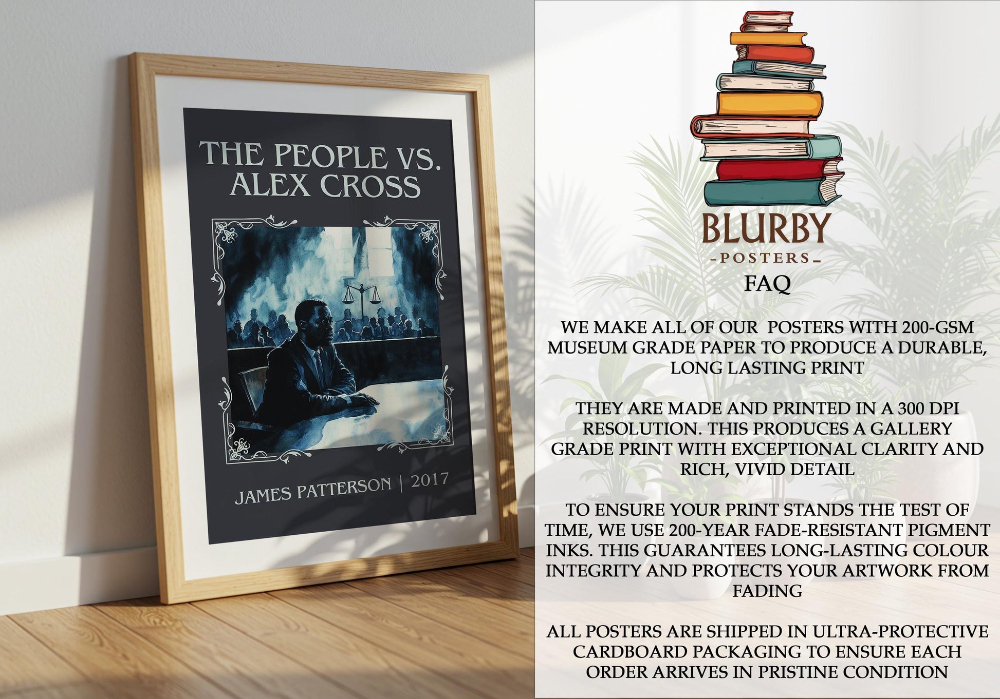 The People vs Alex Cross by James Patterson | Descriptive Book Poster | Minimalist