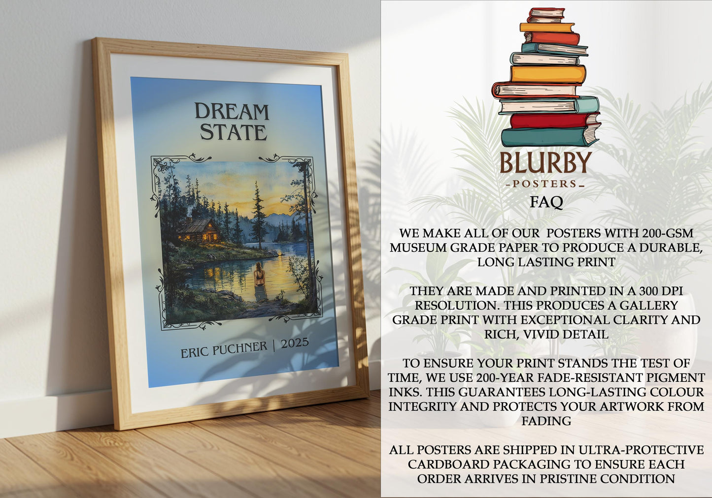 Dream State by Eric Puchner | Descriptive Book Poster | Minimalist