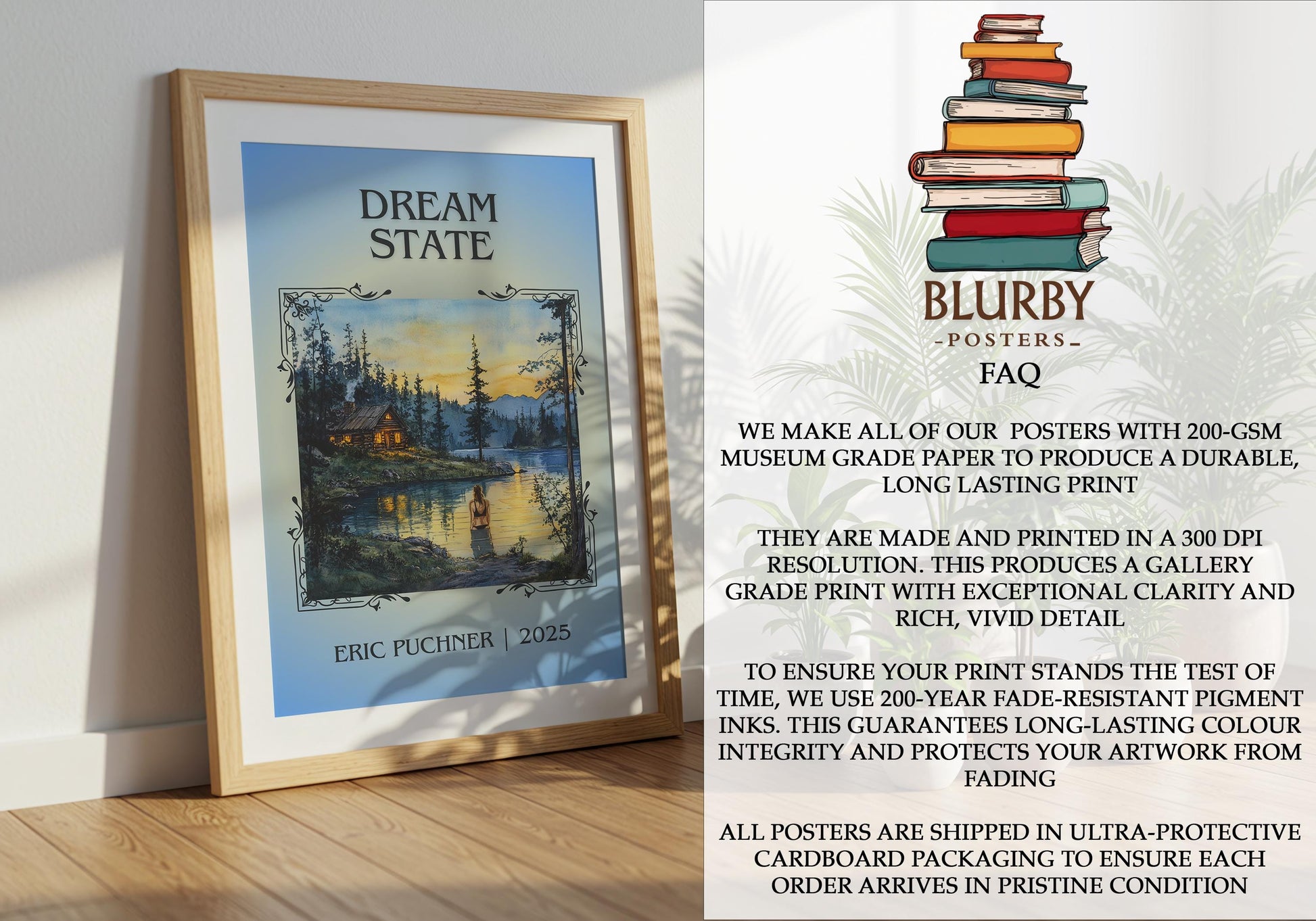 Dream State by Eric Puchner | Descriptive Book Poster | Minimalist