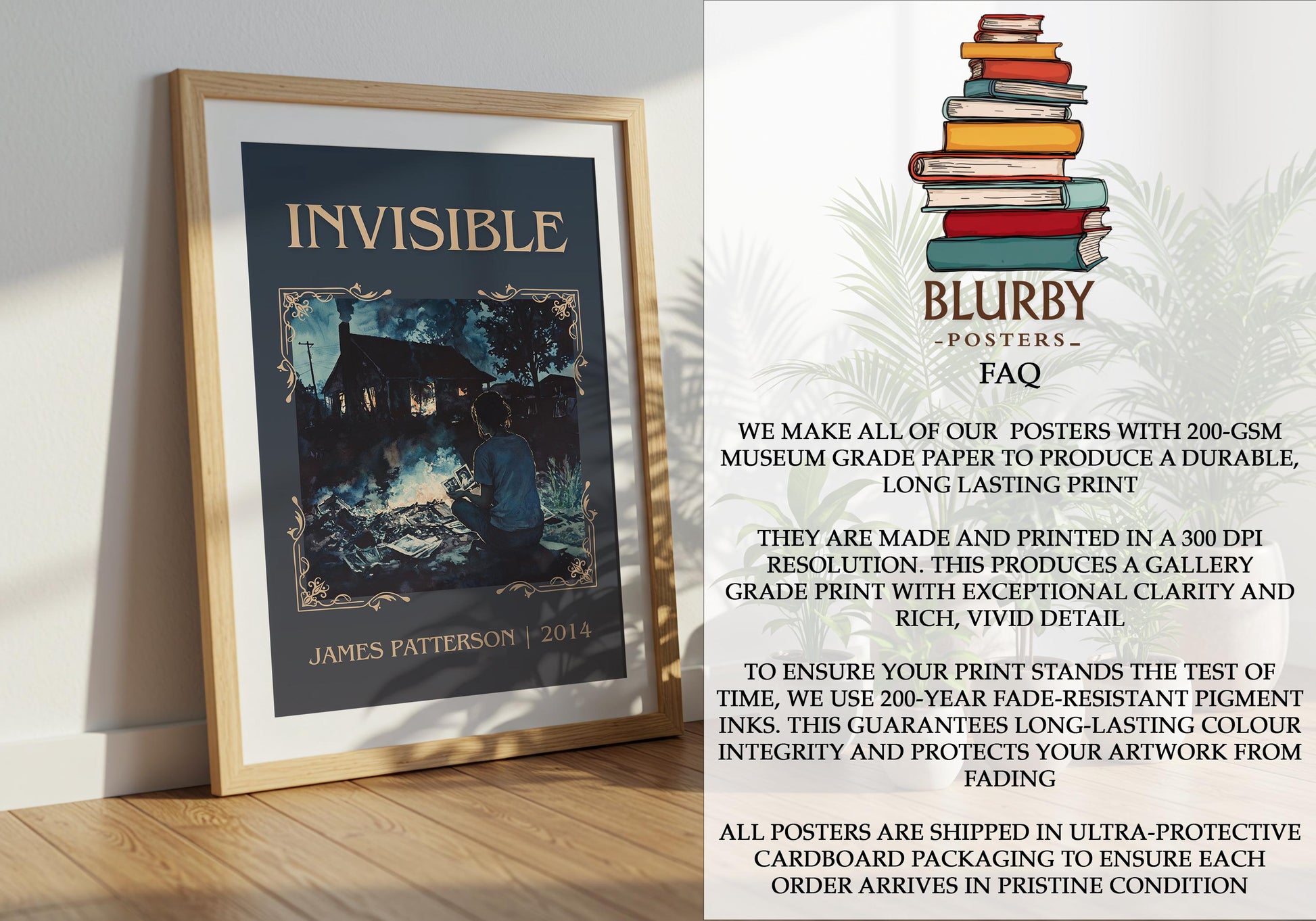 Invisible by James Patterson | Descriptive Book Poster | Minimalist