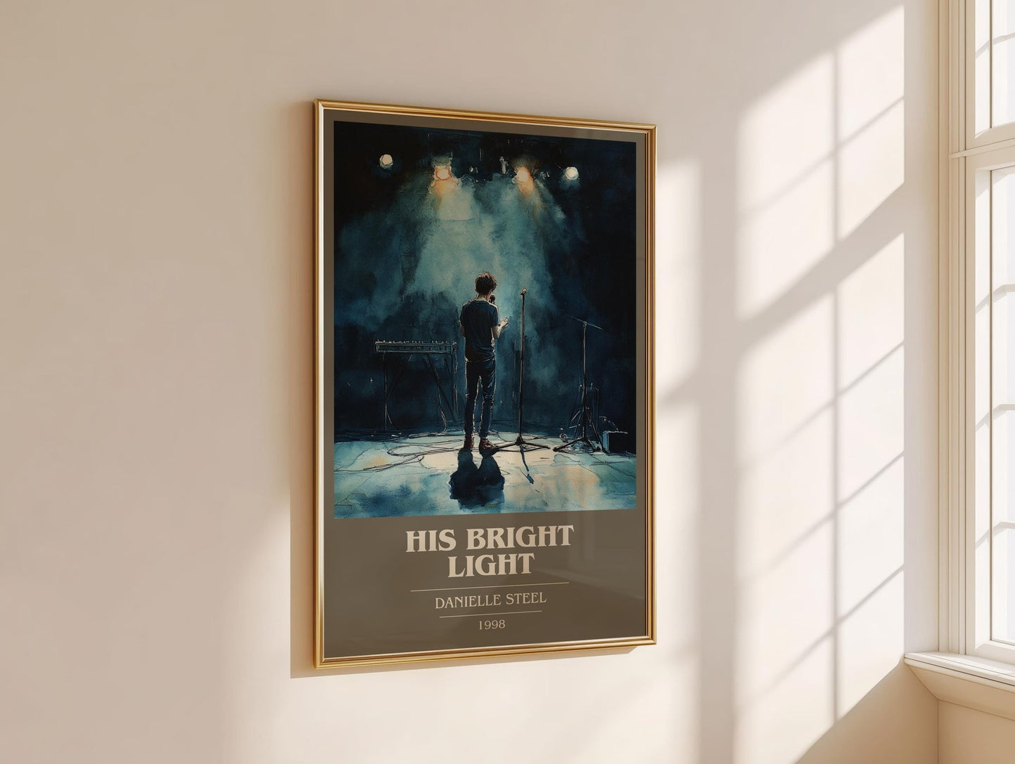 His Bright Light book cover book poster framed on wall – memoir wall art