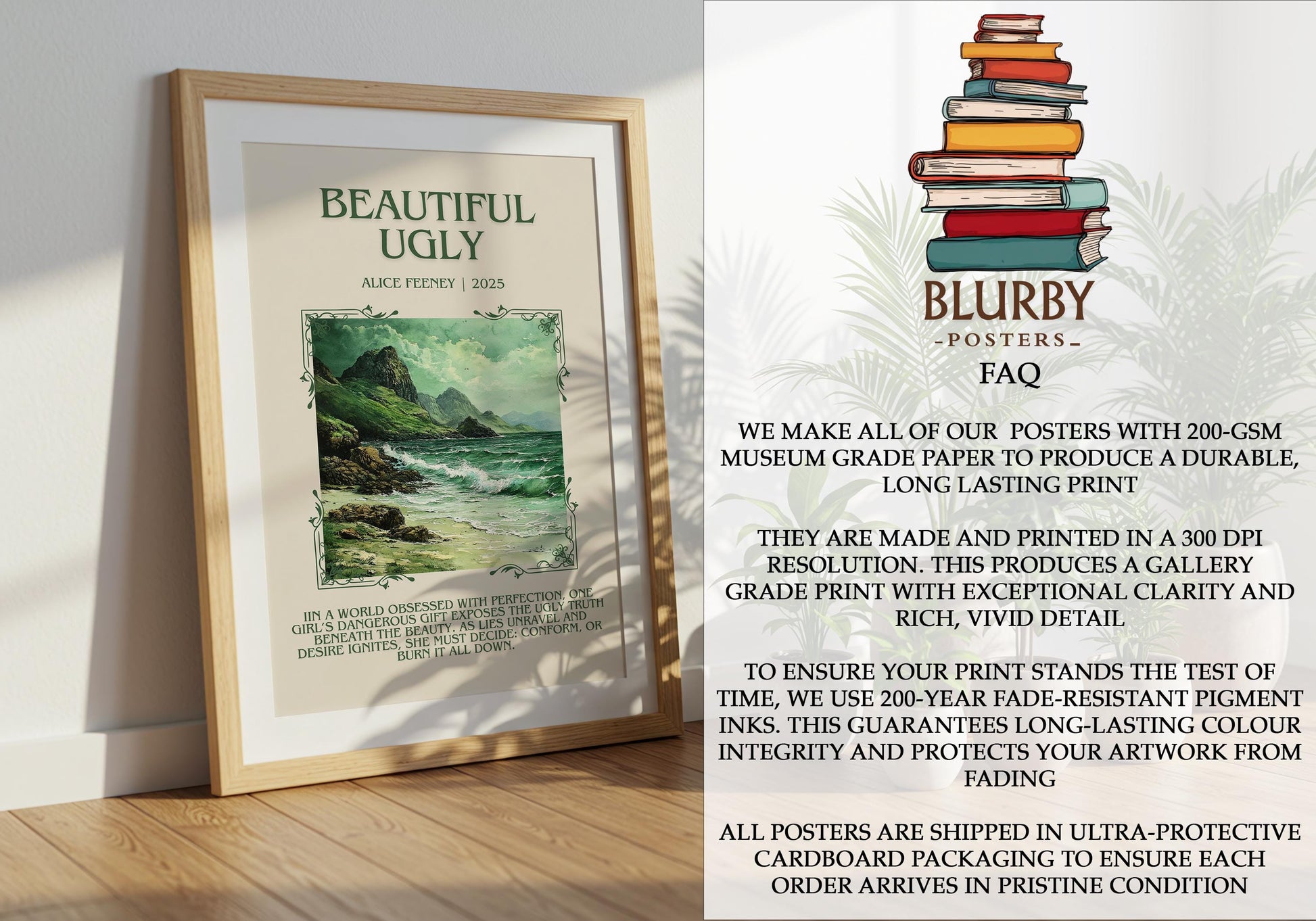 Beautiful Ugly by Alice Feeney | Descriptive Book Poster | Blurby