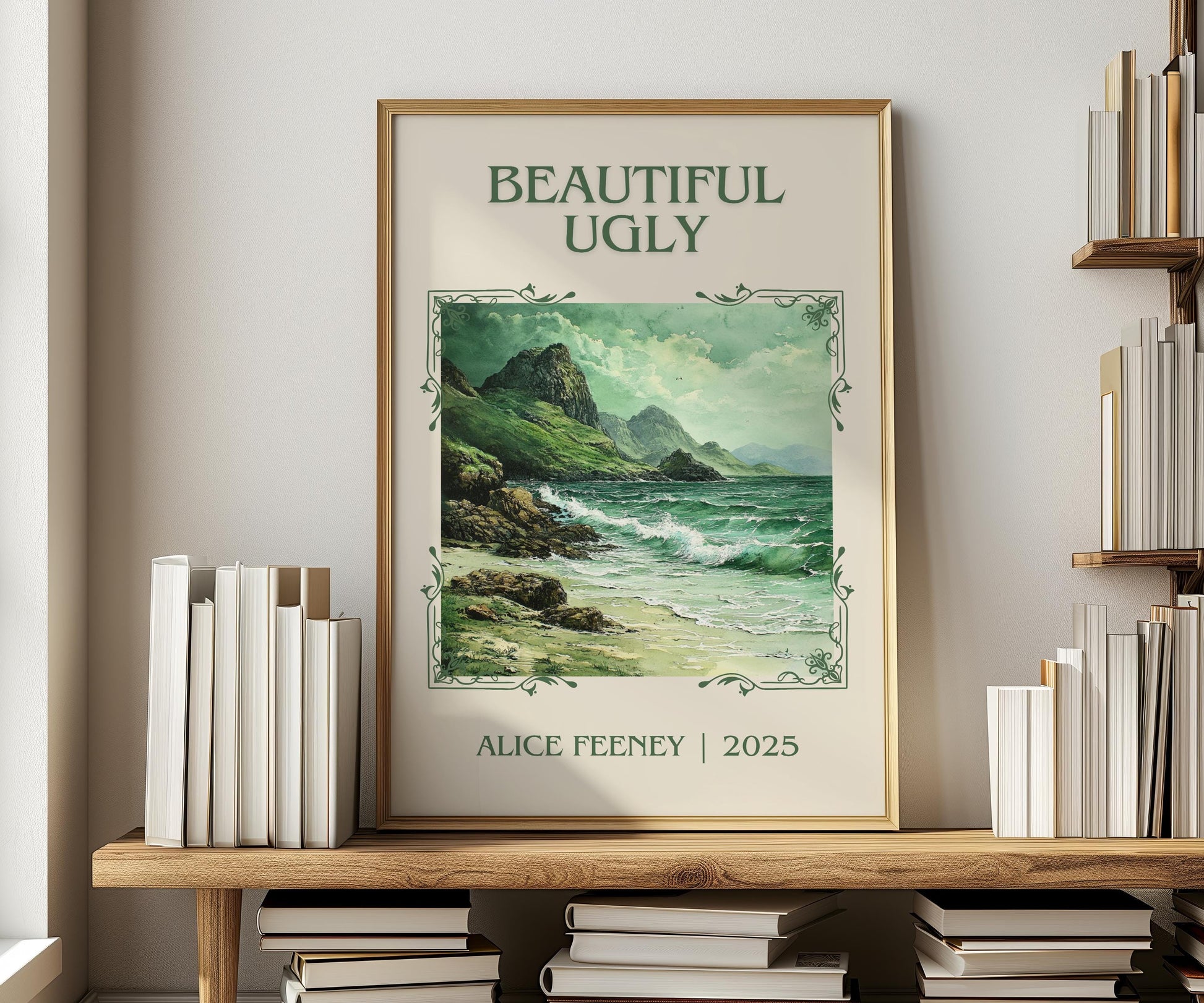 Beautiful Ugly by Alice Feeney | Descriptive Book Poster | Minimalist