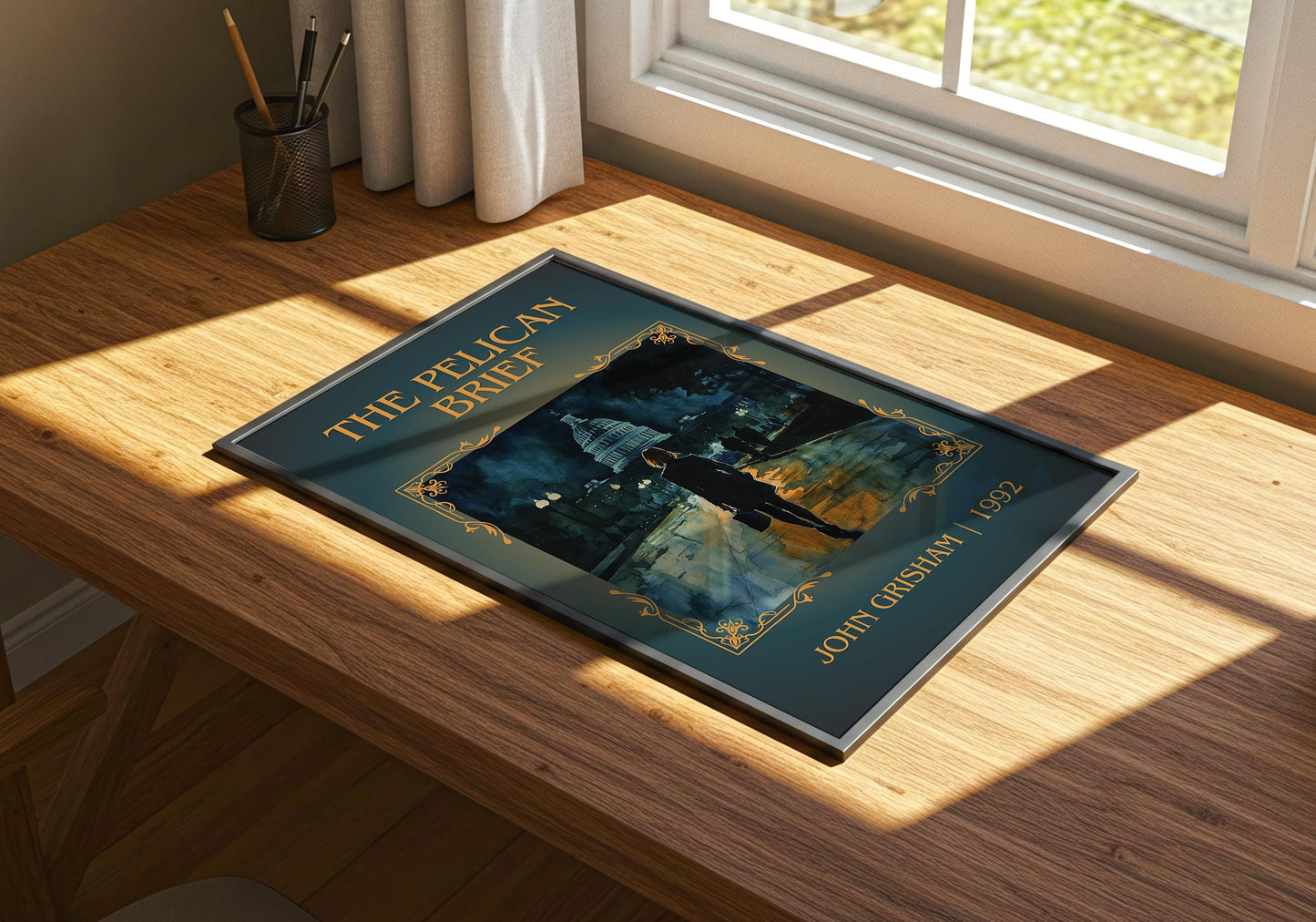 The Pelican Brief by John Grisham | Descriptive Book Poster | Minimalist