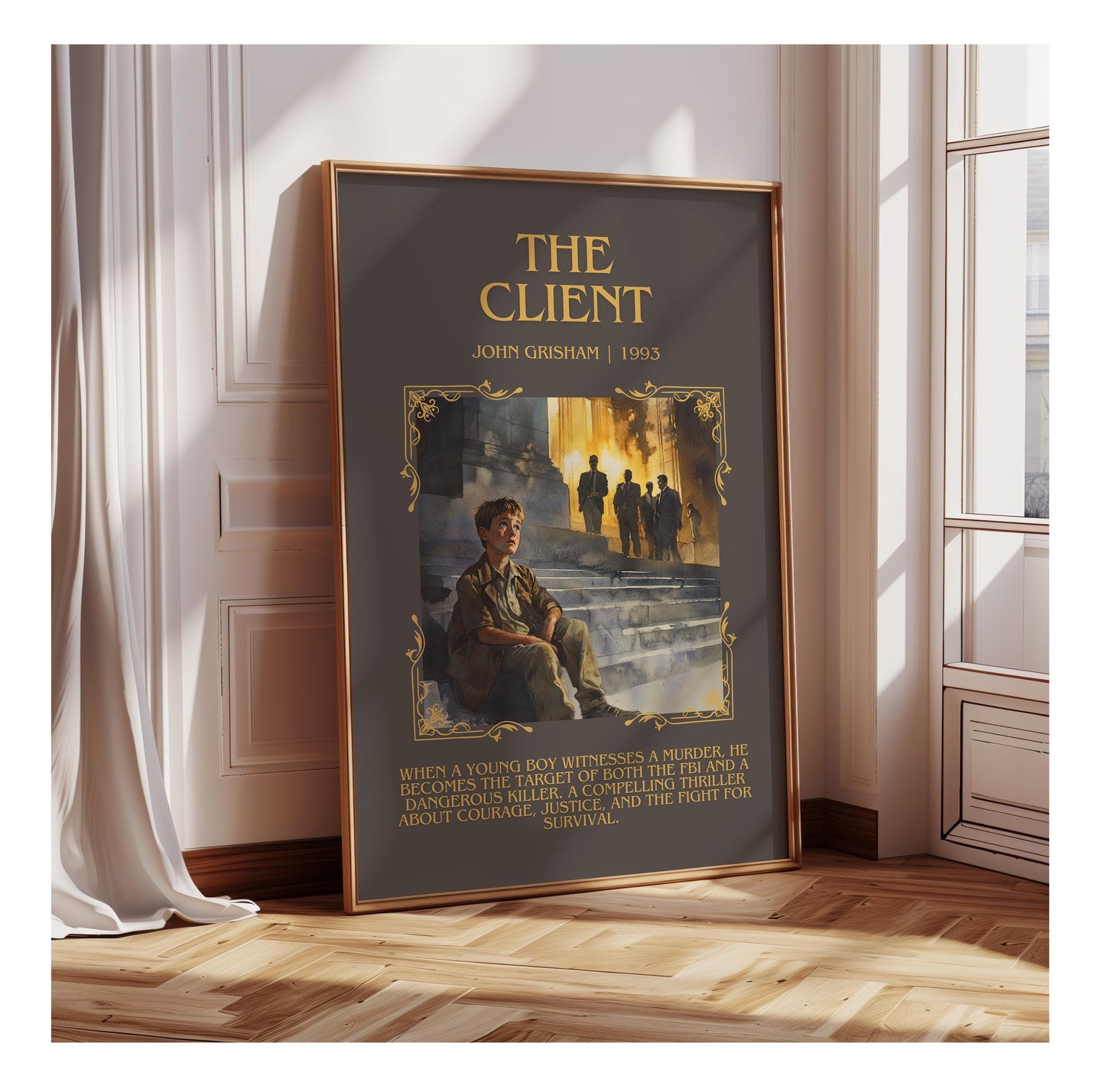 The Client by John Grisham | Descriptive Book Poster | Blurby