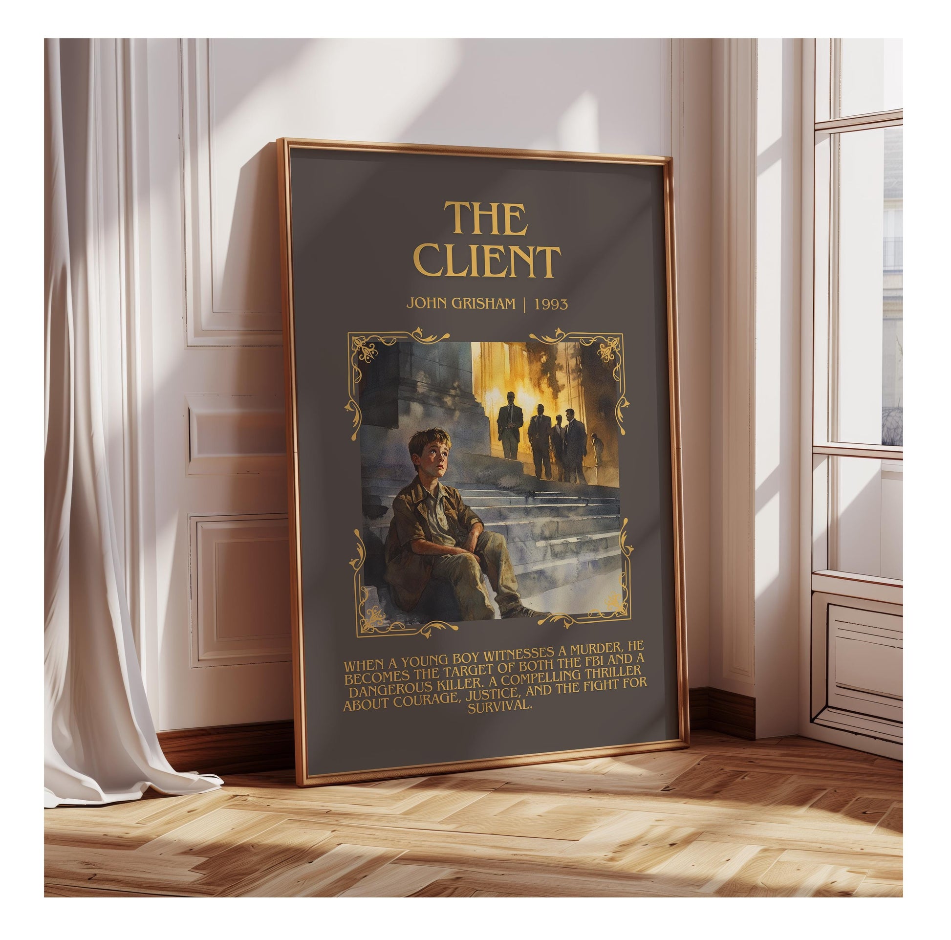 The Client by John Grisham | Descriptive Book Poster | Blurby