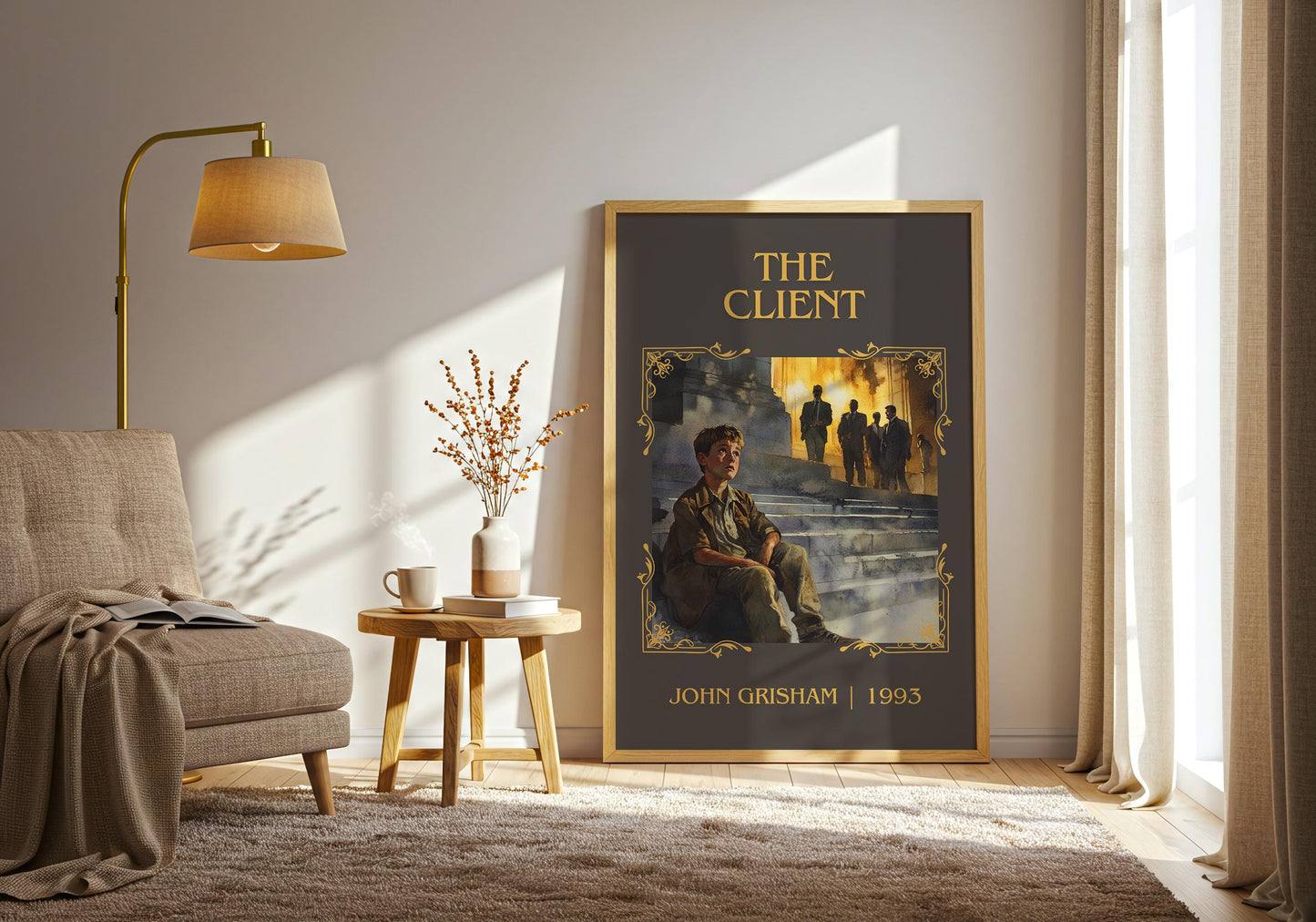 The Client by John Grisham | Descriptive Book Poster | Minimalist