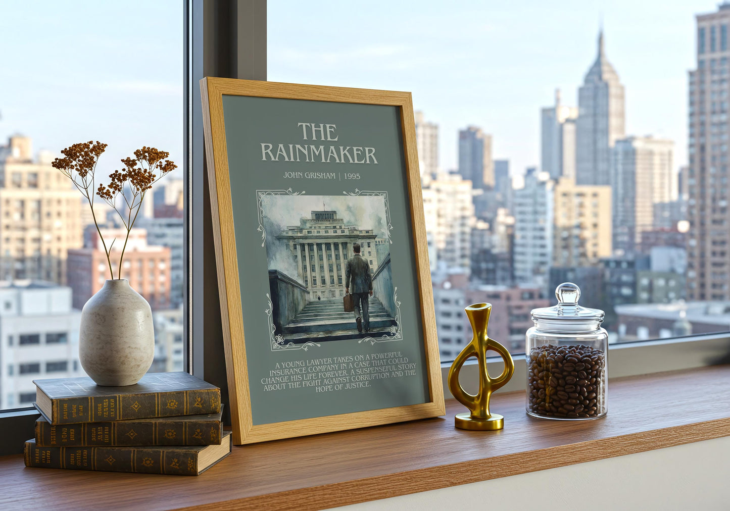 The Rainmaker by John Grisham | Descriptive Book Poster | Blurby