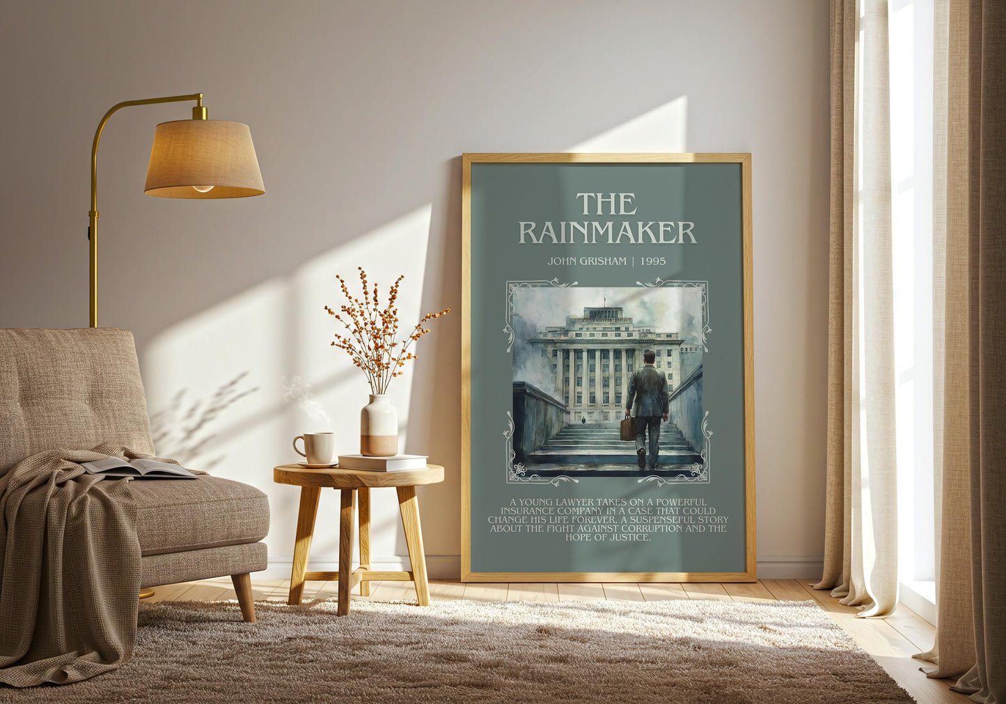 The Rainmaker by John Grisham | Descriptive Book Poster | Blurby