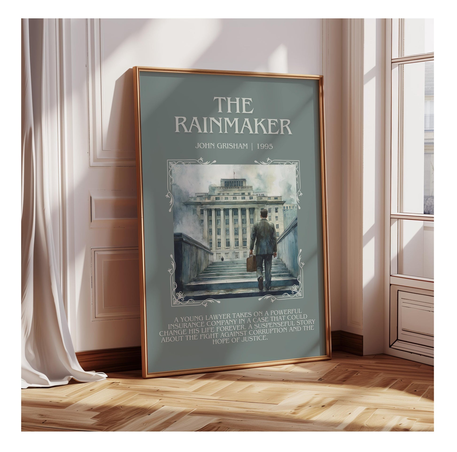 The Rainmaker by John Grisham | Descriptive Book Poster | Blurby