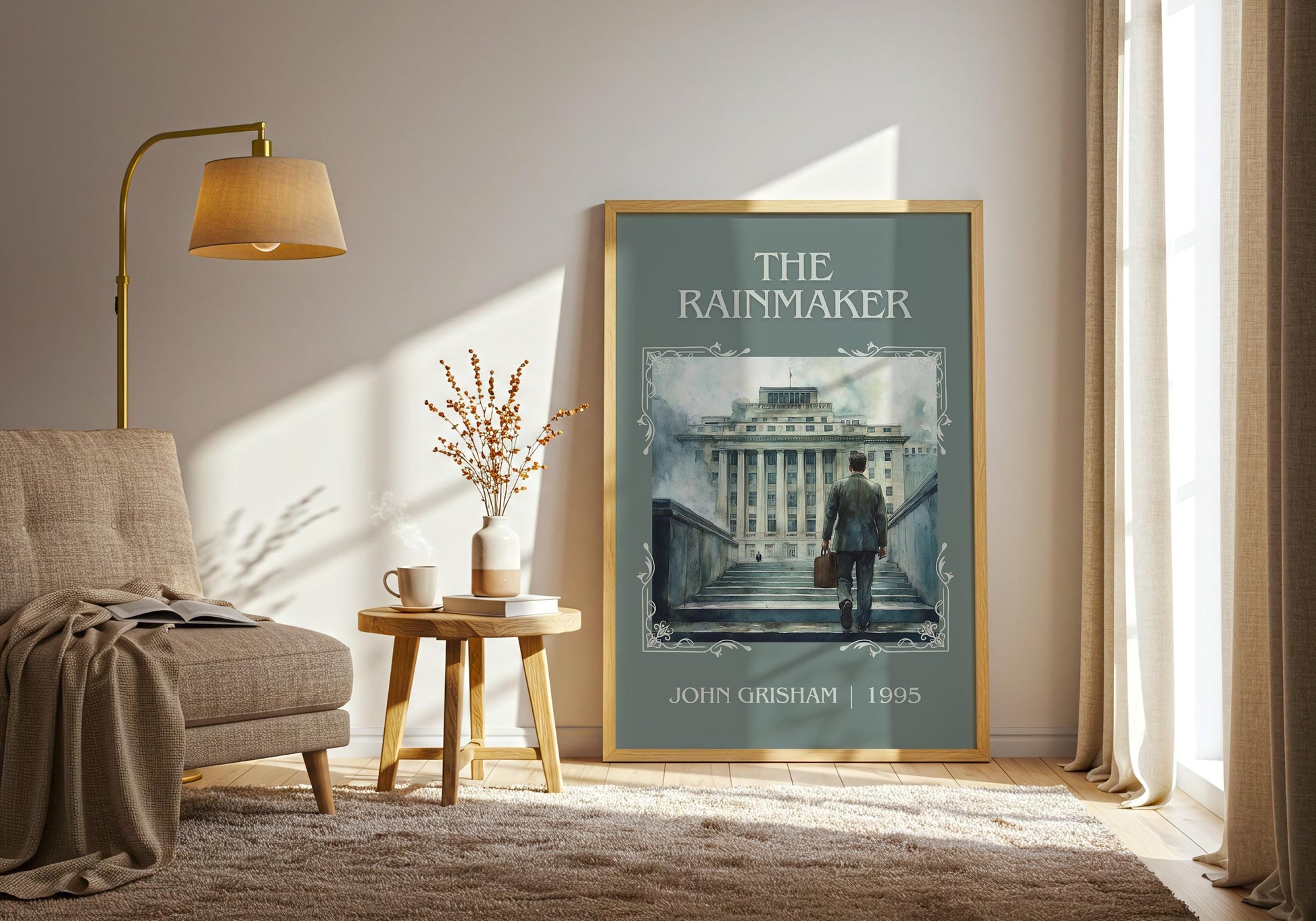 The Rainmaker by John Grisham | Descriptive Book Poster | Minimalist