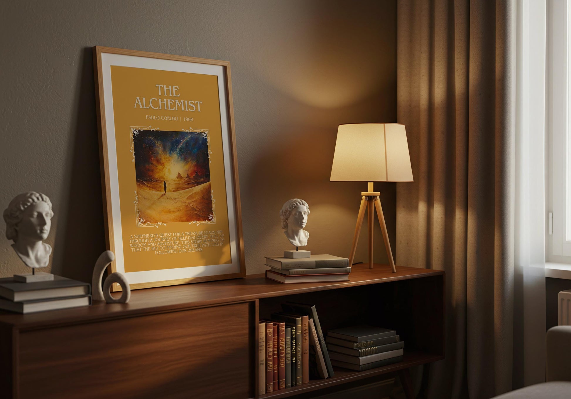 The Alchemist by Paulo Coelho | Descriptive Book Poster | Blurby