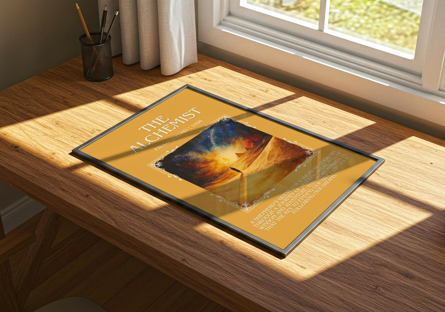 The Alchemist by Paulo Coelho | Descriptive Book Poster | Blurby