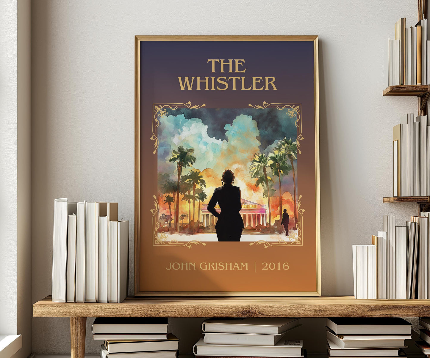 The Whistler by John Grisham | Descriptive Book Poster | Minimalist