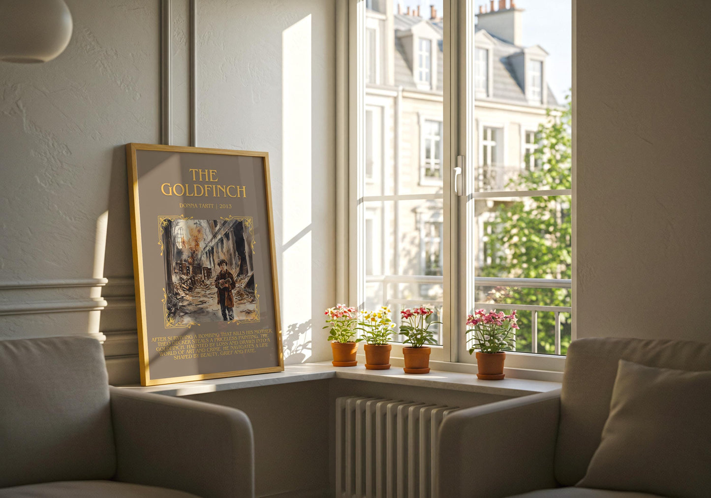 The Goldfinch by Donna Tartt | Descriptive Book Poster | Blurby