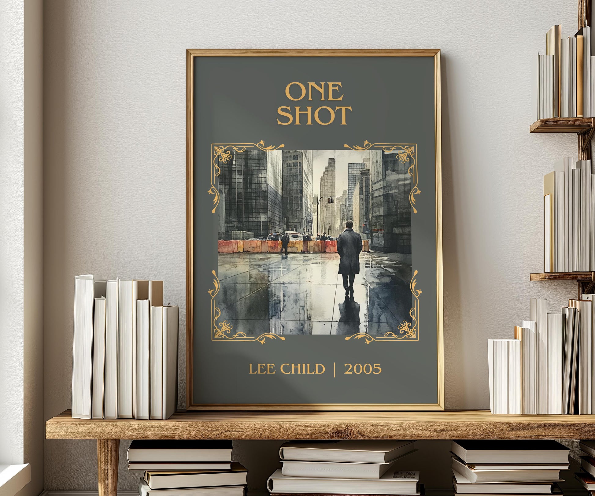 One Shot by Lee Child | Descriptive Book Poster | Minimalist