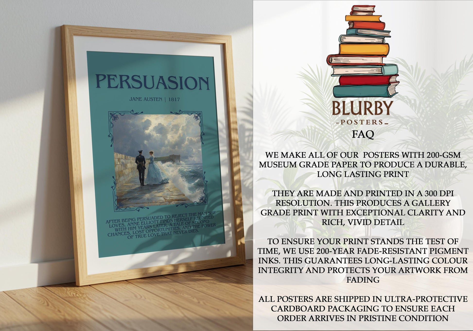 Persuasion by Jane Austen | Descriptive Book Poster | Blurby
