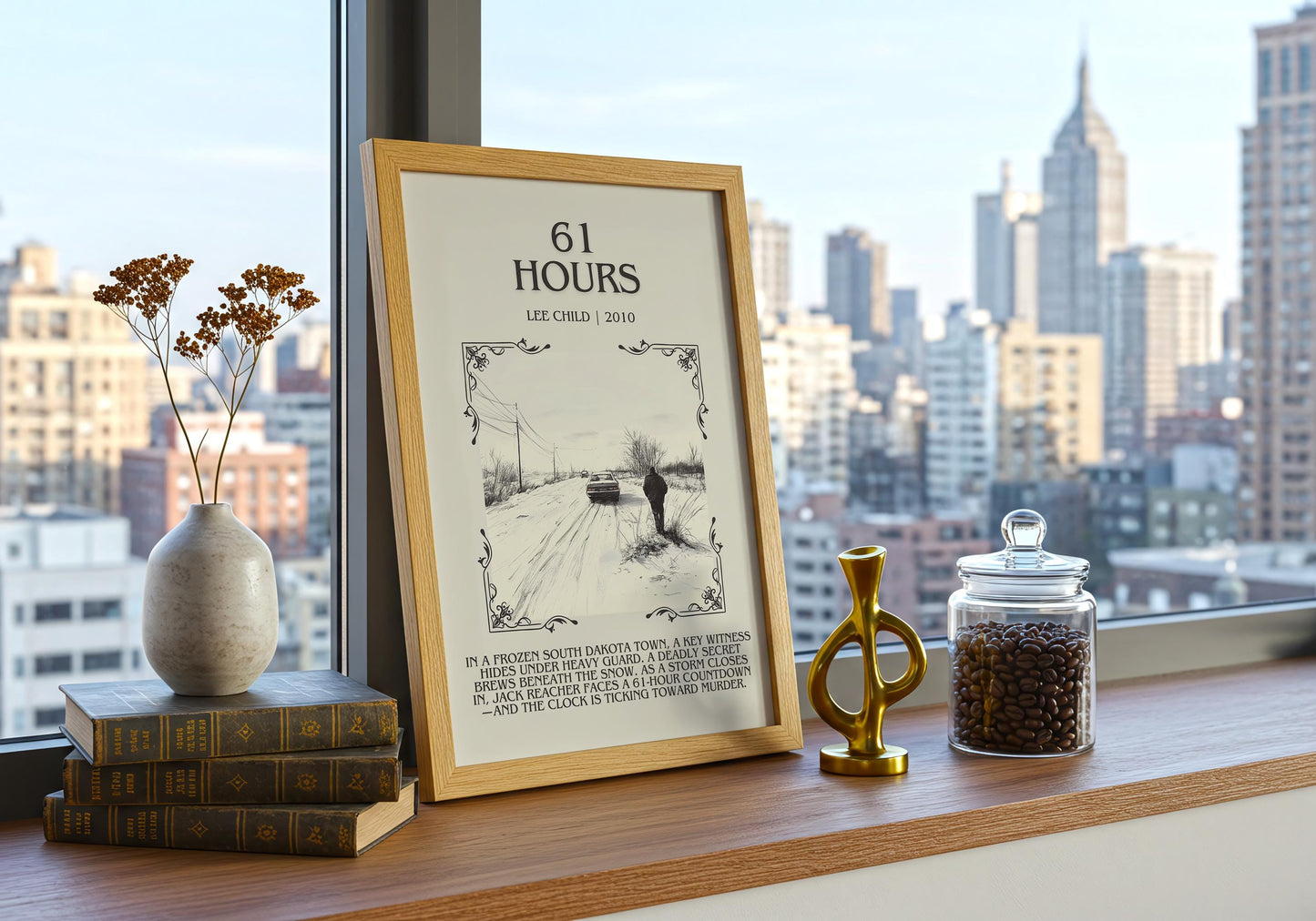 61 Hours by Lee Child | Descriptive Book Poster | Blurby