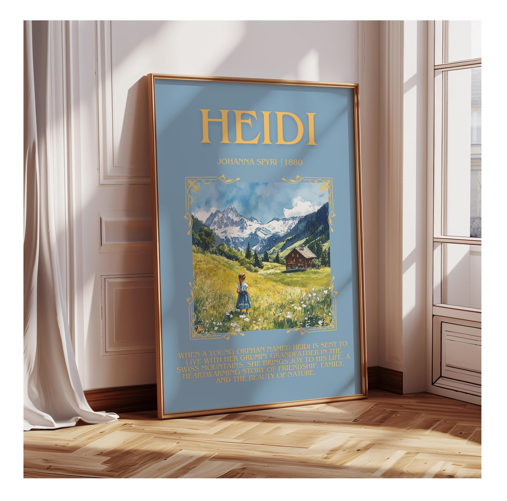 Heidi by Johanna Spyri | Descriptive Book Poster | Blurby