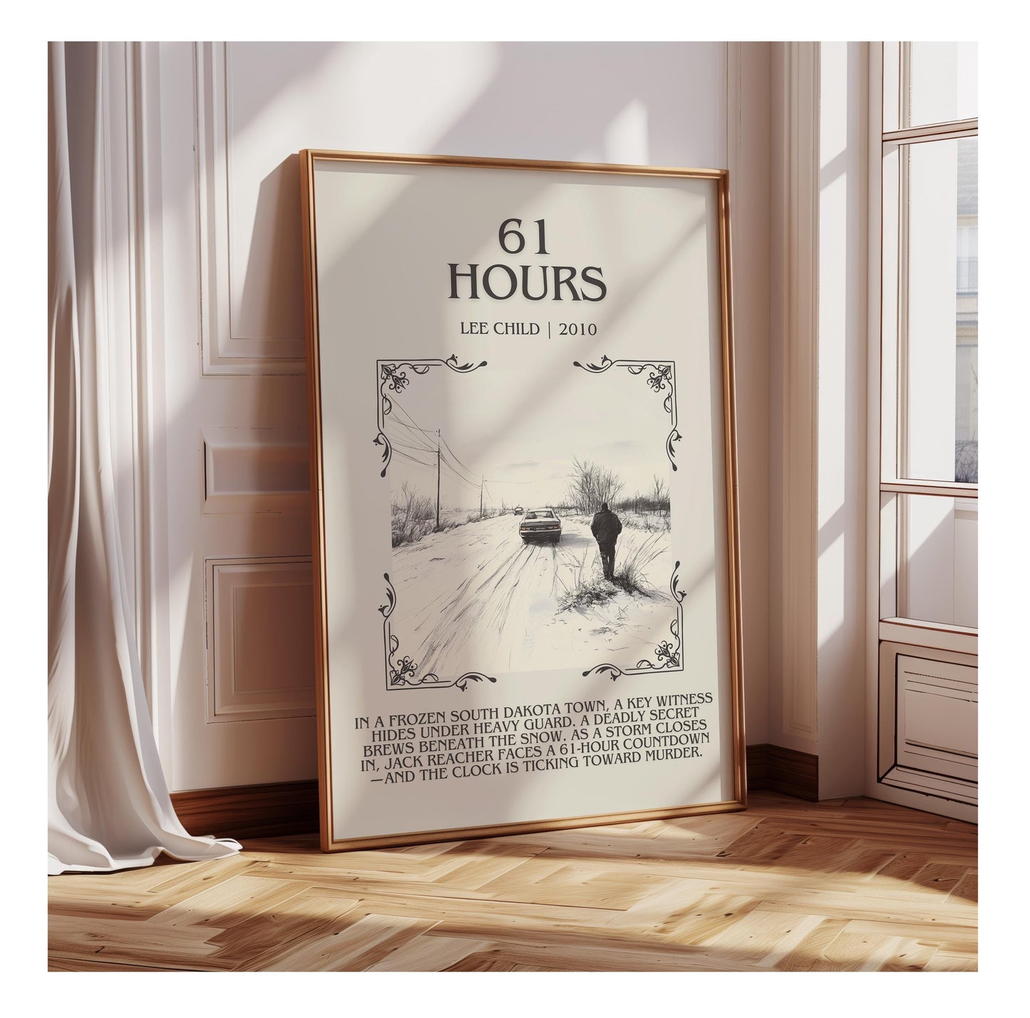 61 Hours by Lee Child | Descriptive Book Poster | Blurby