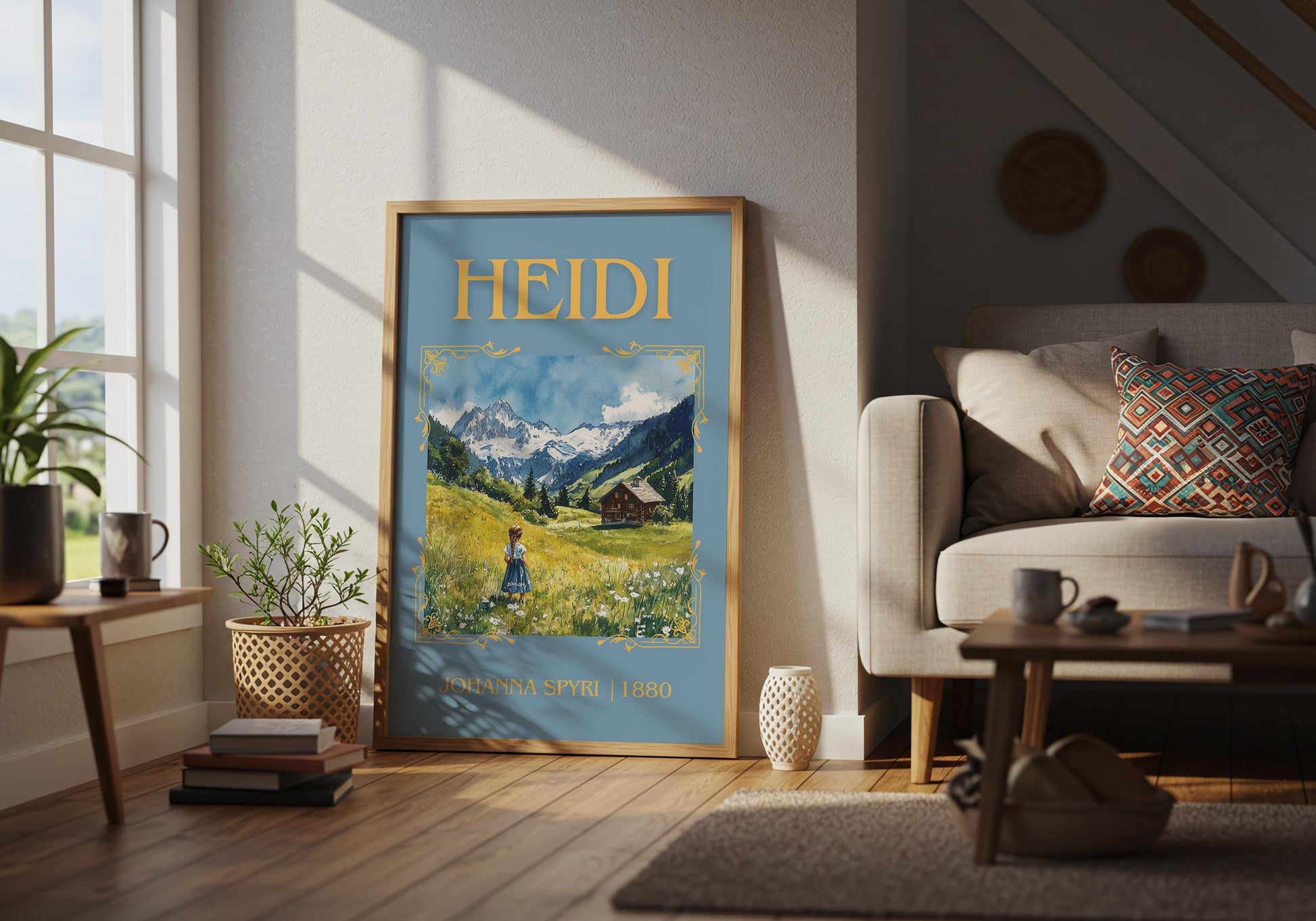 Heidi by Johanna Spyri | Descriptive Book Poster | Minimalist