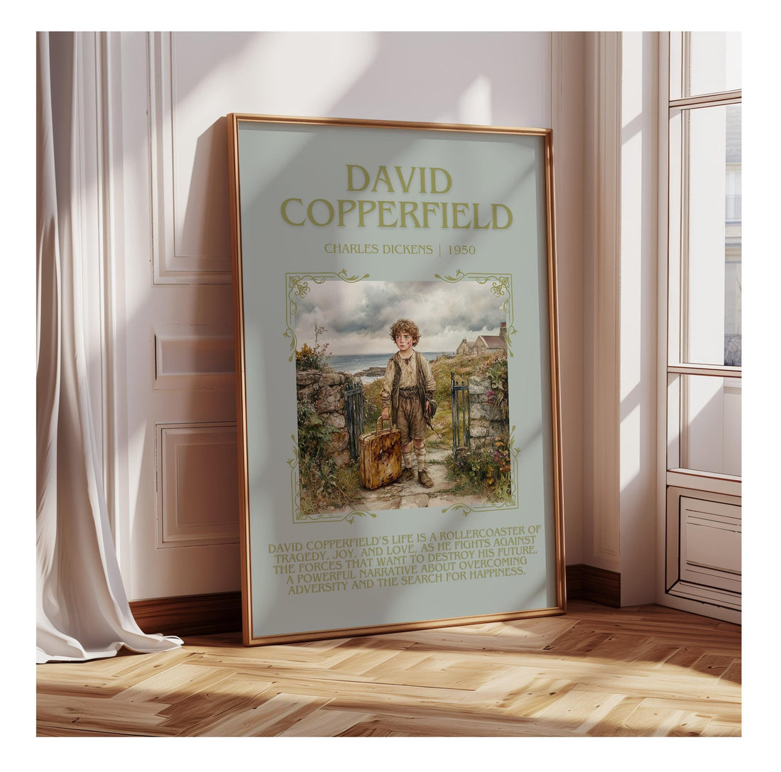 David Copperfield minimalist poster paper finish options – matte satin gloss (mockup)
