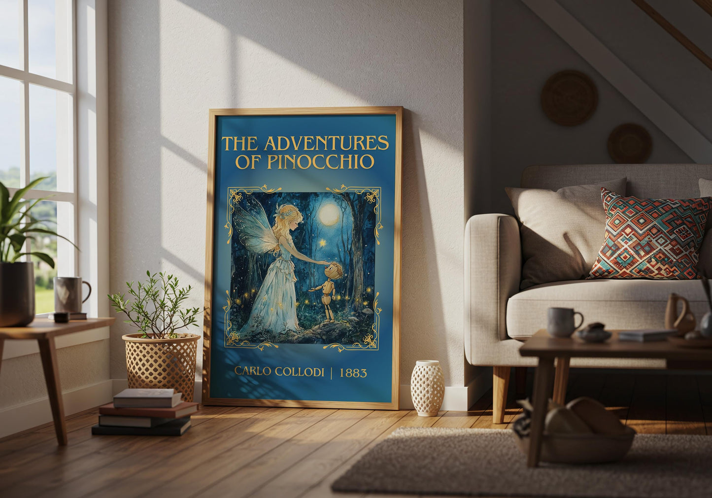 The Adventures Of Pinocchio by Carlos Callodi | Descriptive Book Poster | Minimalist