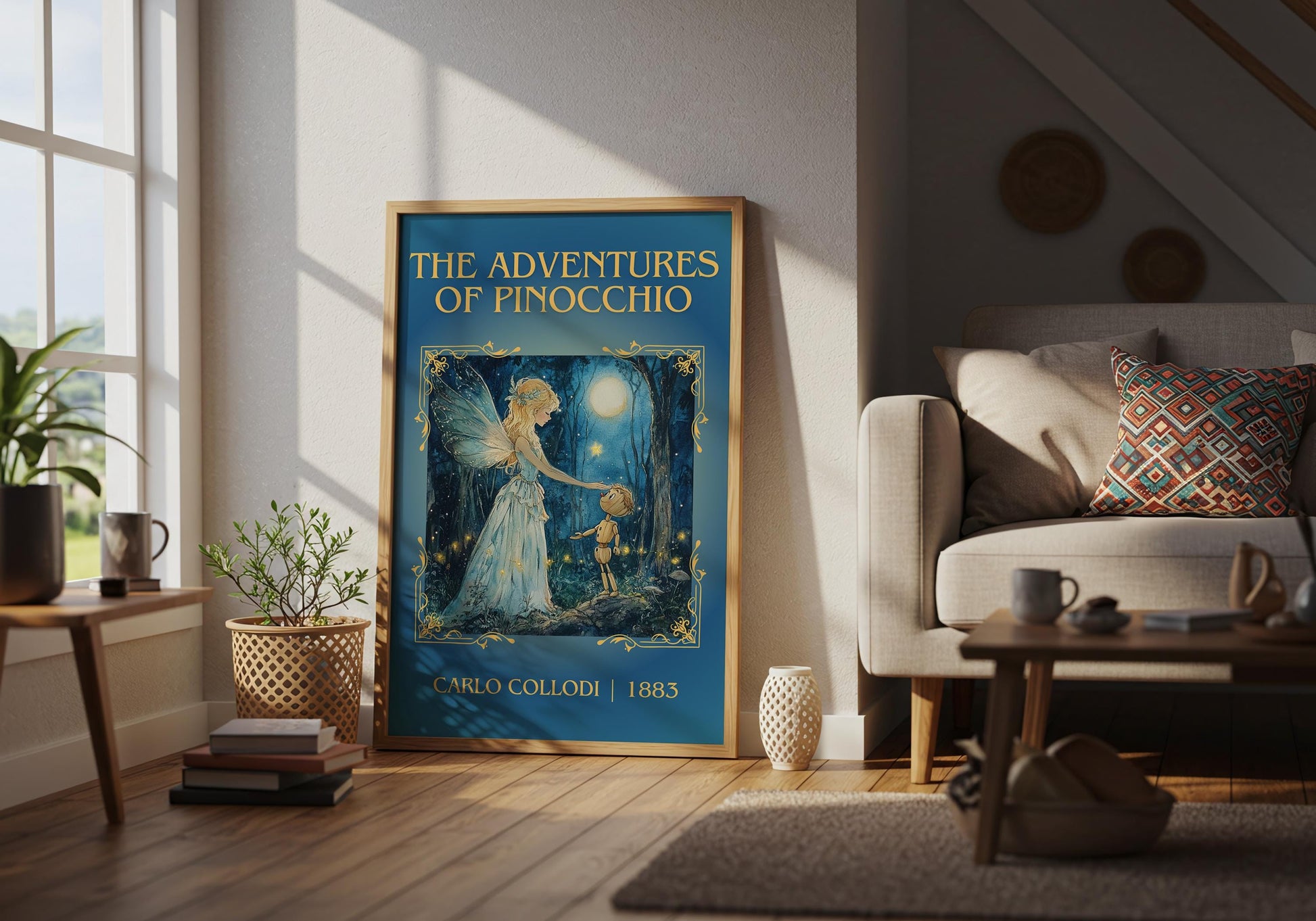 The Adventures Of Pinocchio by Carlos Callodi | Descriptive Book Poster | Minimalist