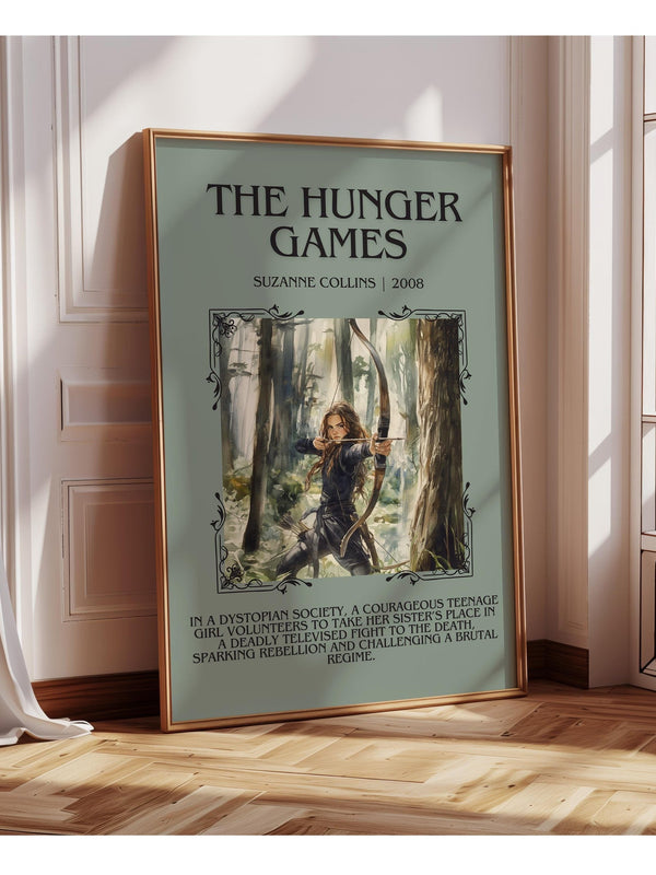 Hunger Games minimalist poster paper finish options – matte satin gloss